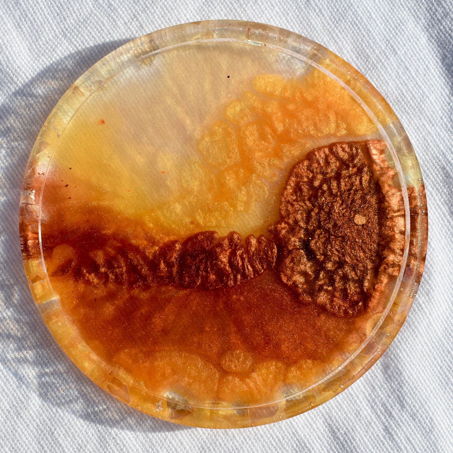 Fall Hues Coasters with Abalone Shells (Asst. Colors - set of 4)