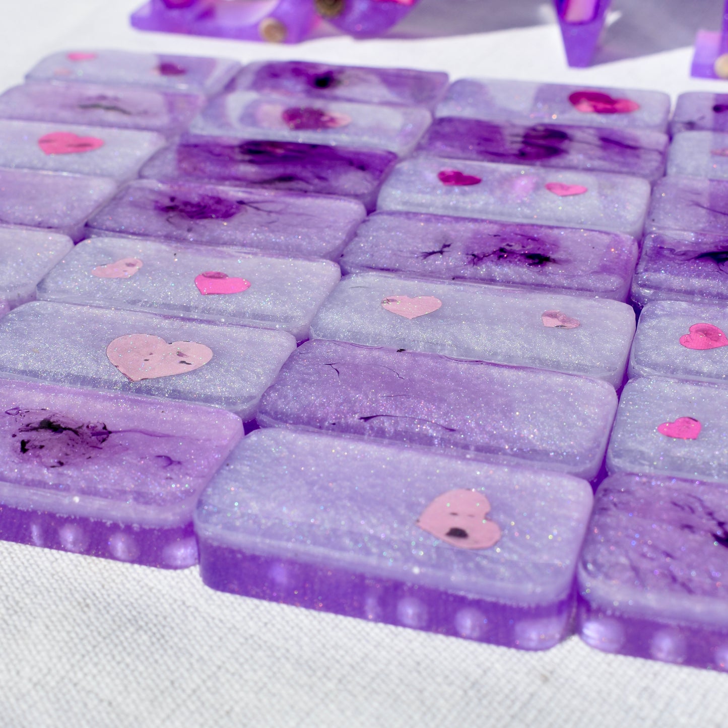 Lavender Dominoes Set • Dominoes for HER• Valentine's Domino Gift Set