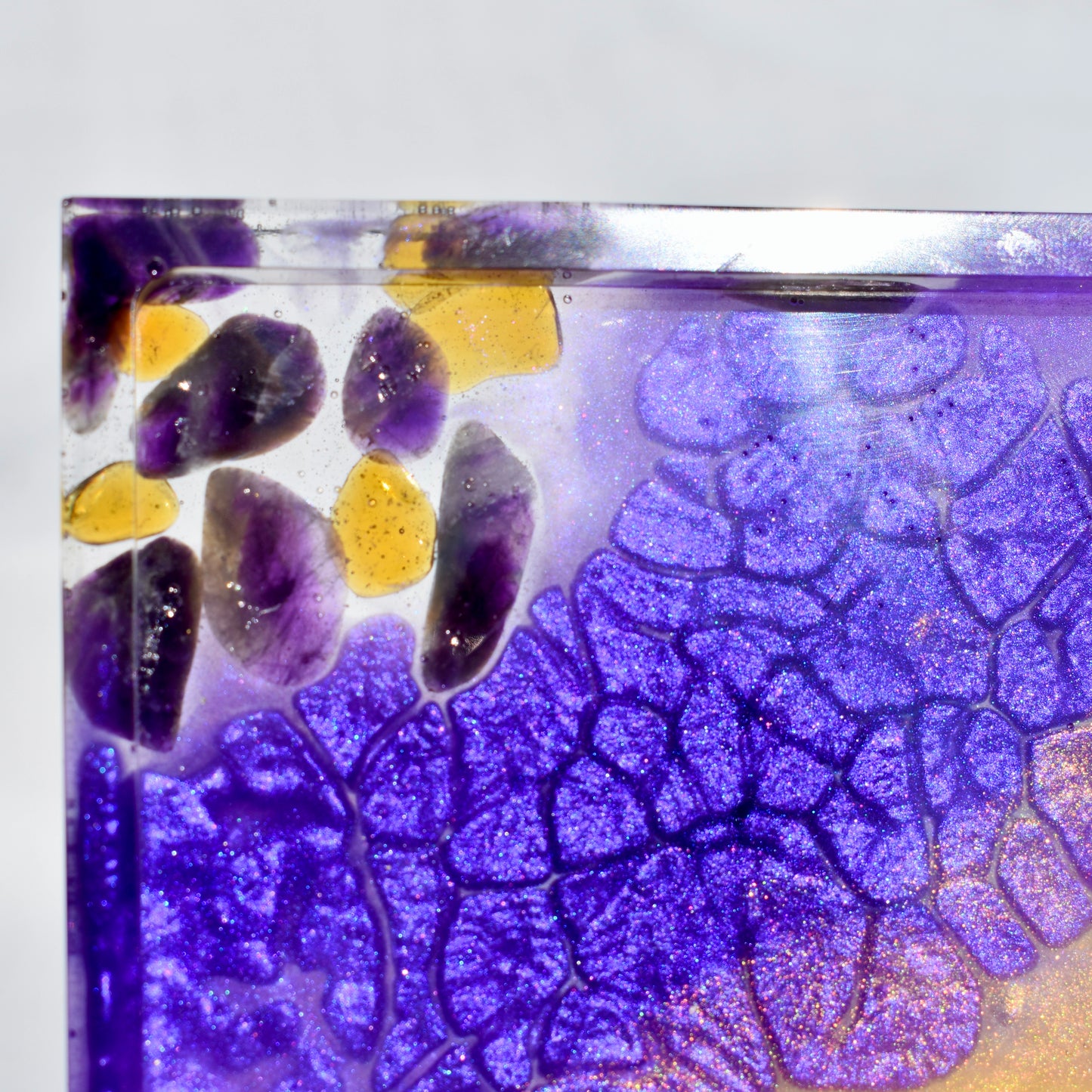 Purple & Gold Square Coasters