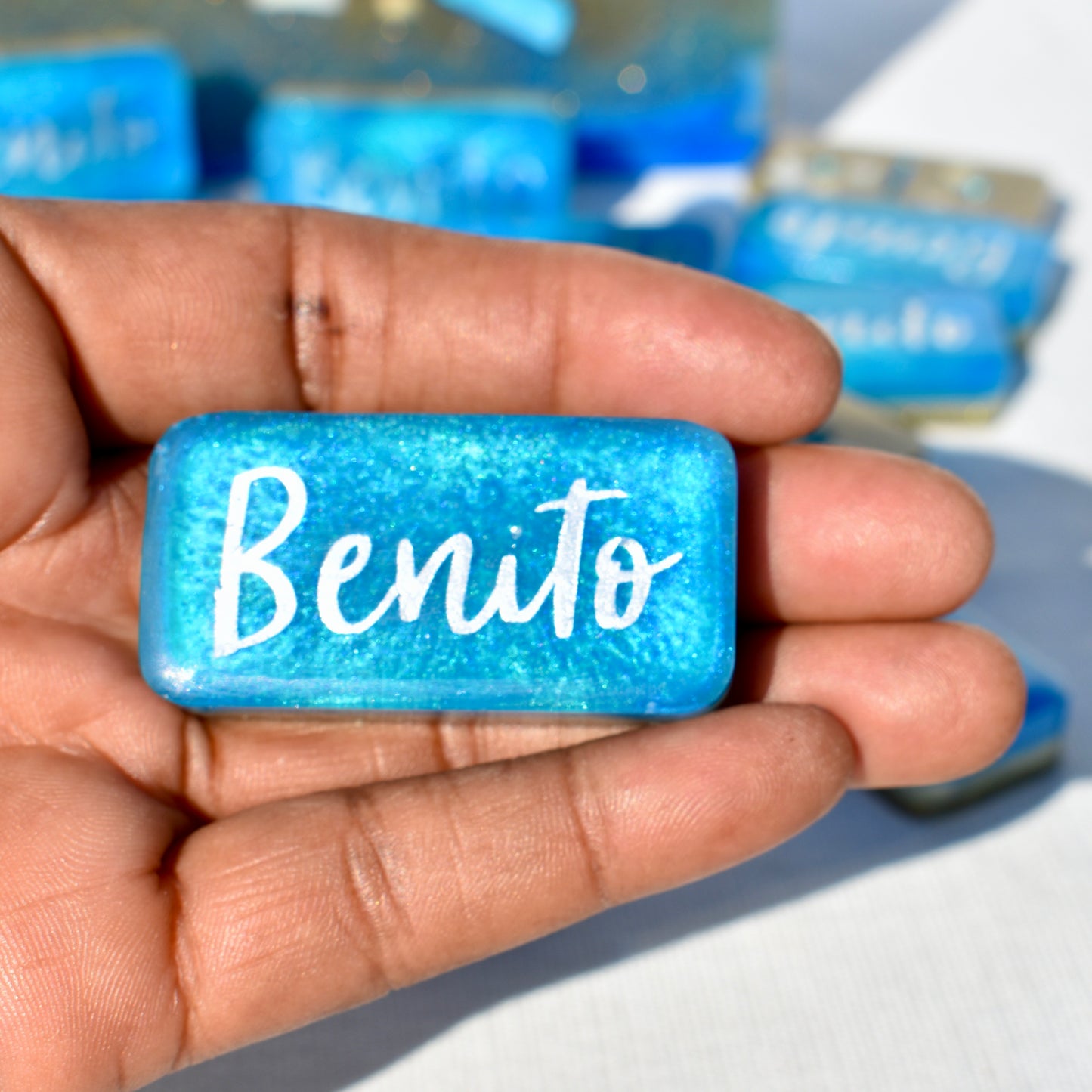 Beach Themed Domino Set • Ocean Dominoes Set • Tropical Dominoes Set • Double Six 28 Resin Dominoes