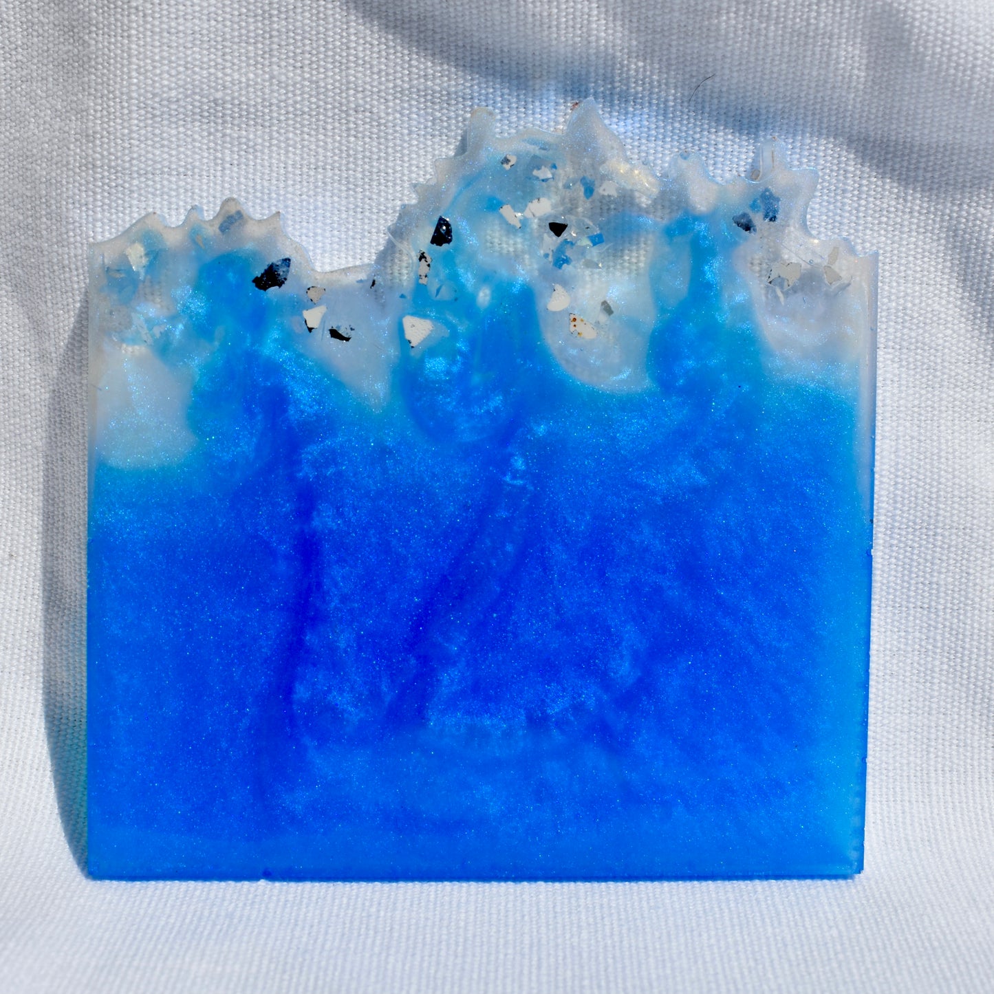 Elegant Wave Edge Resin Coasters • Holiday Coaster Set