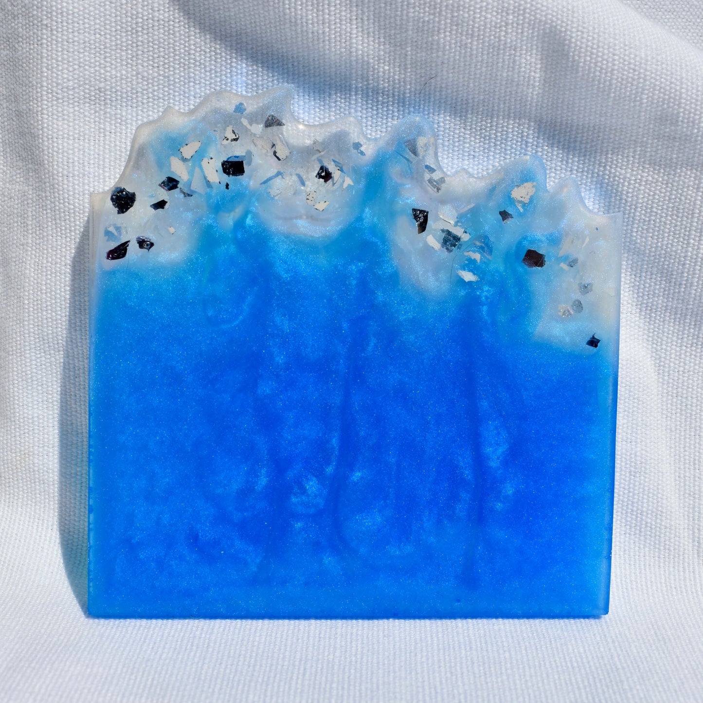 Elegant Wave Edge Resin Coasters • Holiday Coaster Set