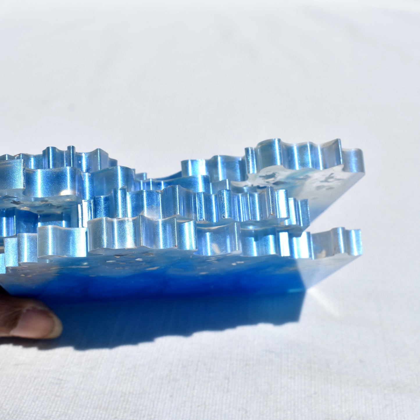 Elegant Wave Edge Resin Coasters • Holiday Coaster Set