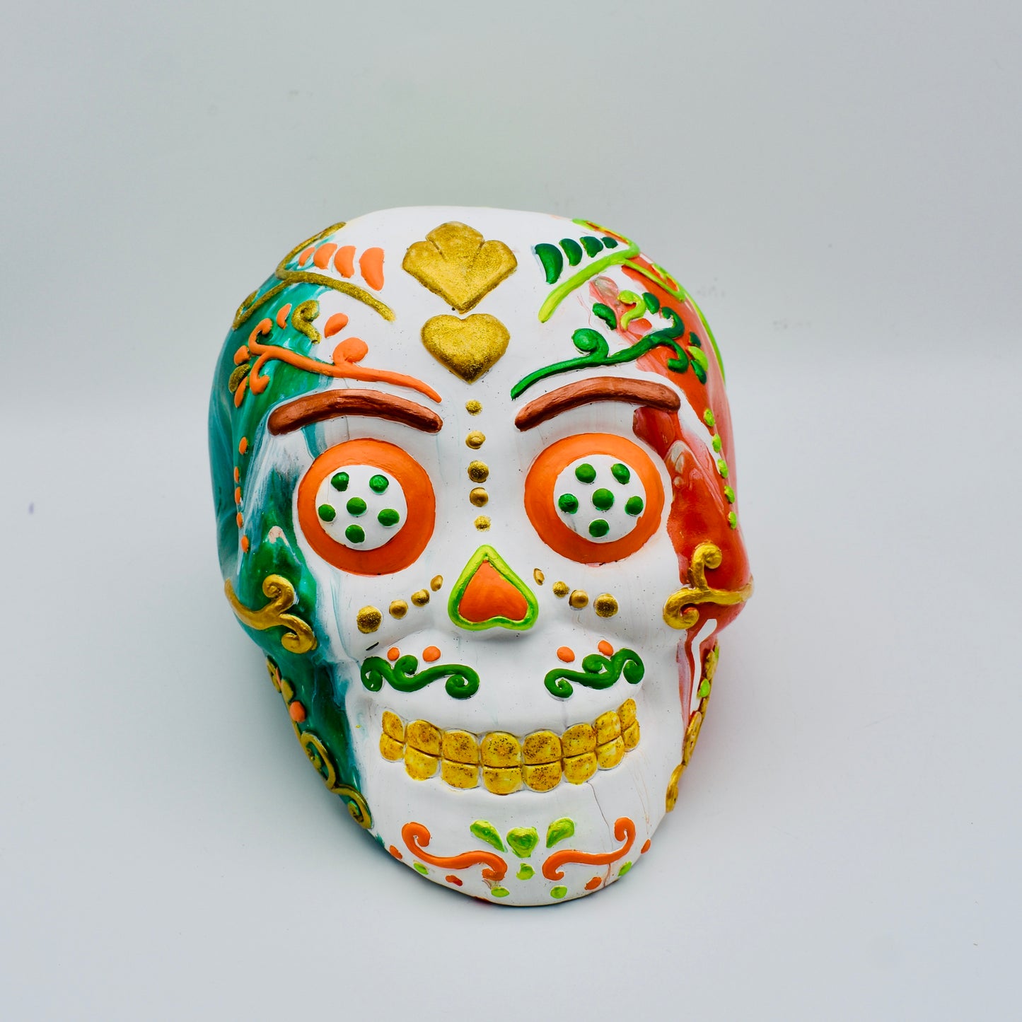 Irish Sugar Skull Statue • Day of the Dead Irish Statue Décor