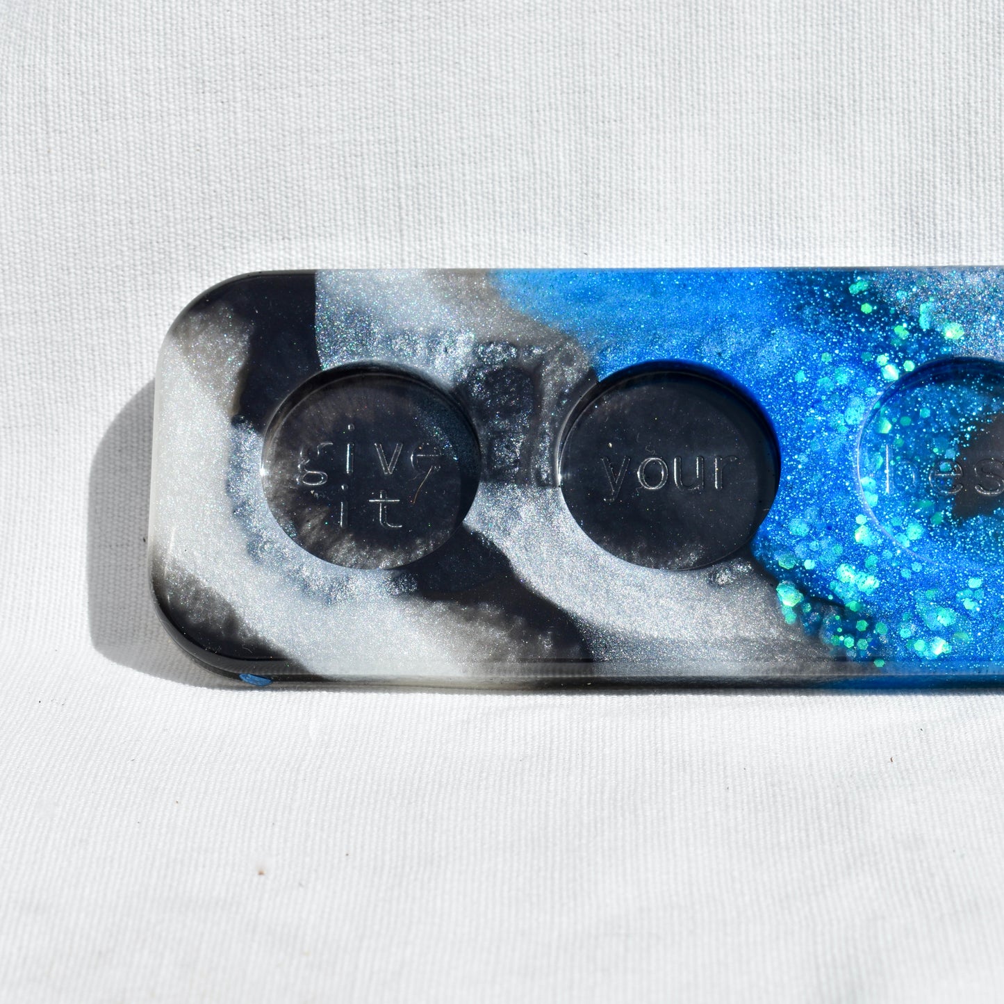Law Enforcement Shot Glass Paddle • Black & Blue Shot Glass Paddle • Blue Line Beer Flight