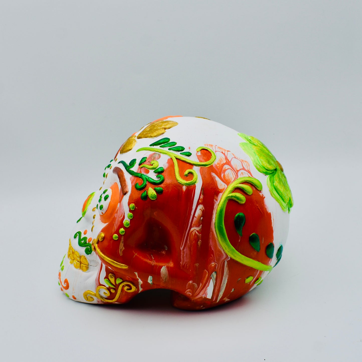 Irish Sugar Skull Statue • Day of the Dead Irish Statue Décor