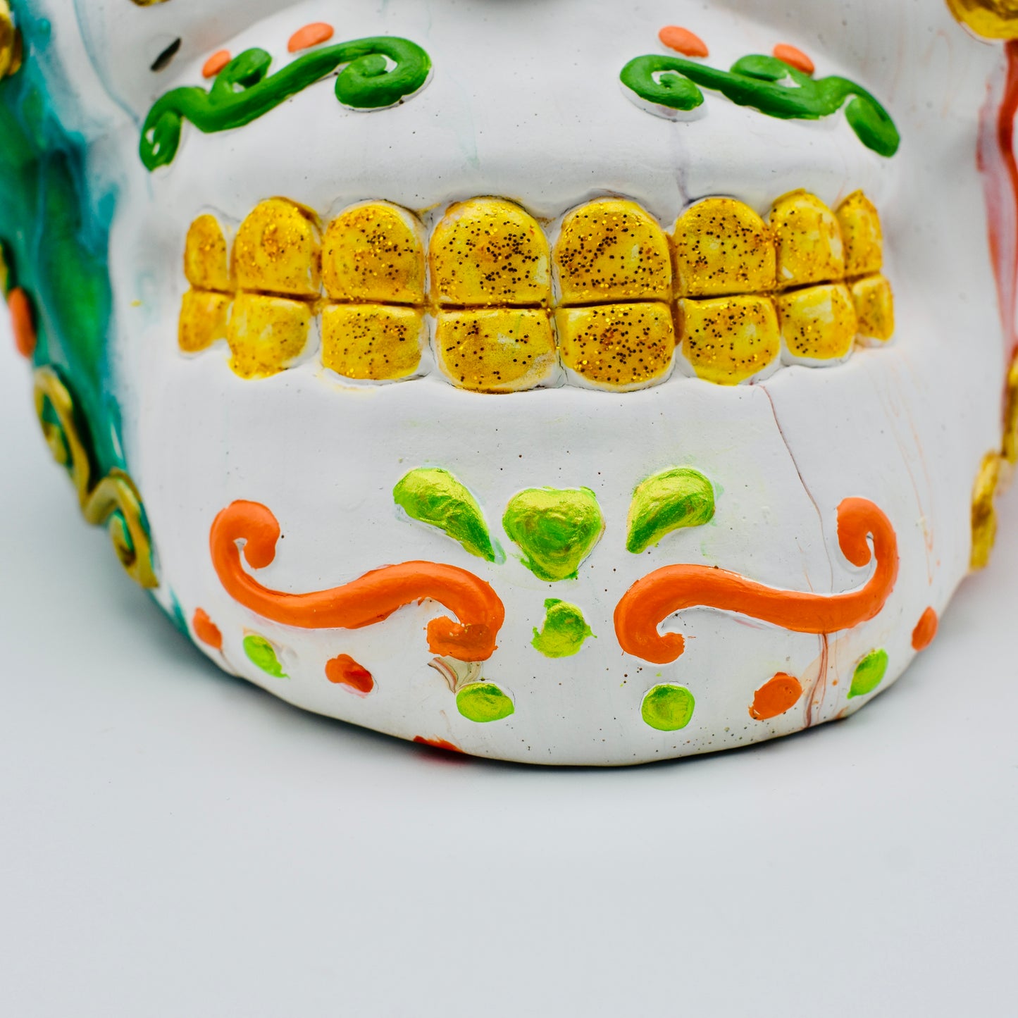 Irish Sugar Skull Statue • Day of the Dead Irish Statue Décor