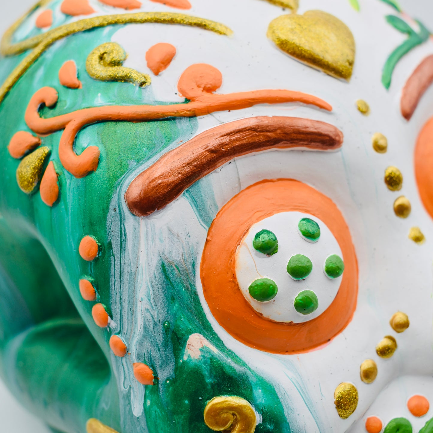 Irish Sugar Skull Statue • Day of the Dead Irish Statue Décor