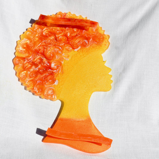 Afro Lady Serving Tray • Afro Coffee Table Tray • Diva Serving Tray • Spring Serving