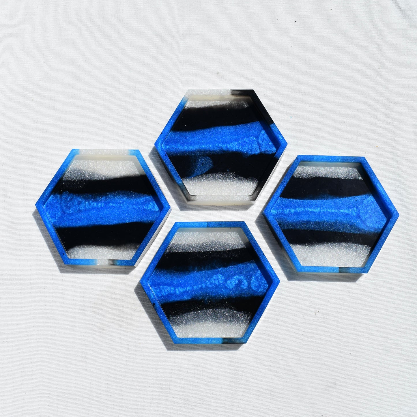 Police Dad Coaster Set • Blue Line Coaster Set • Law Enforcement Pride Coasters