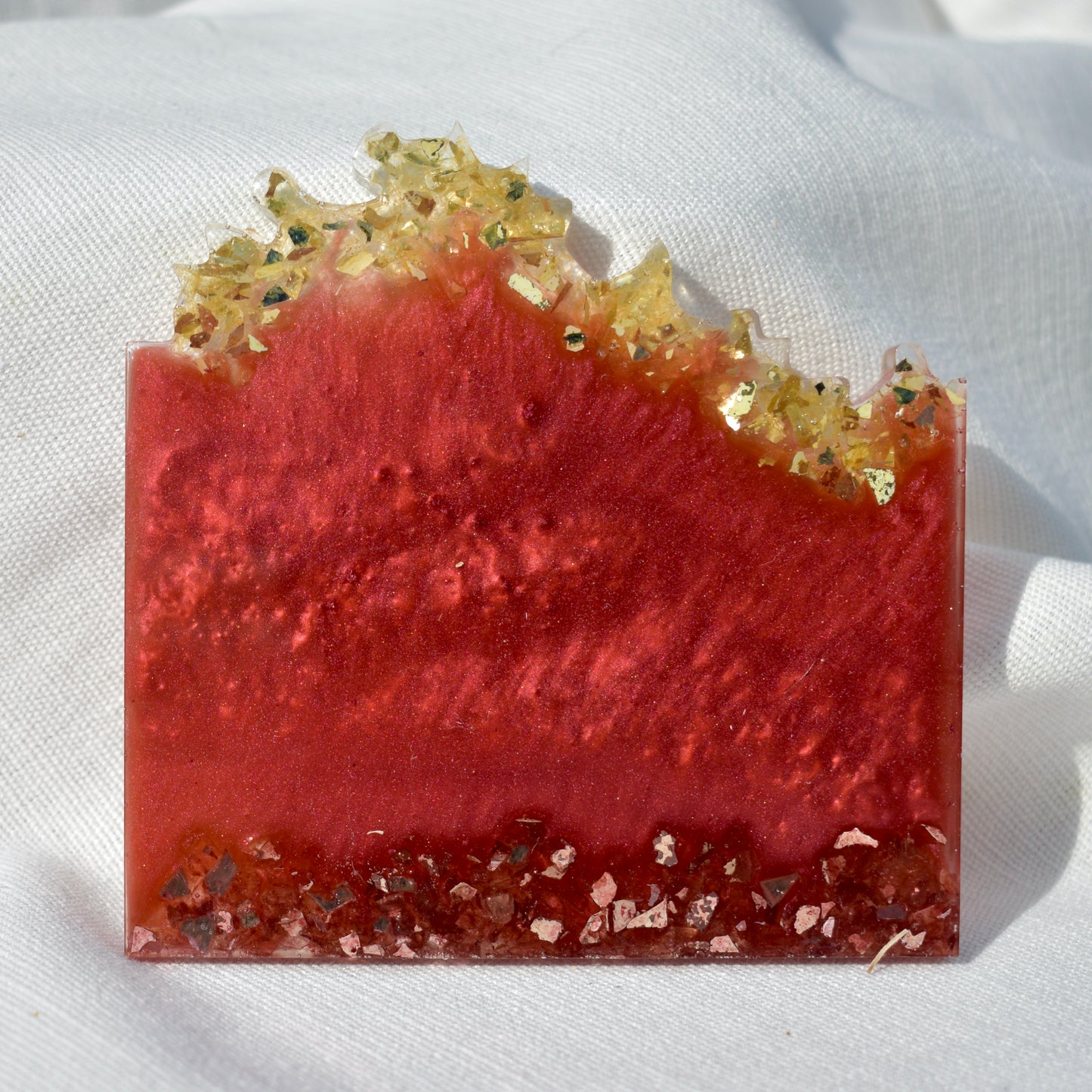 Elegant Wave Edge Resin Coasters • Holiday Coaster Set