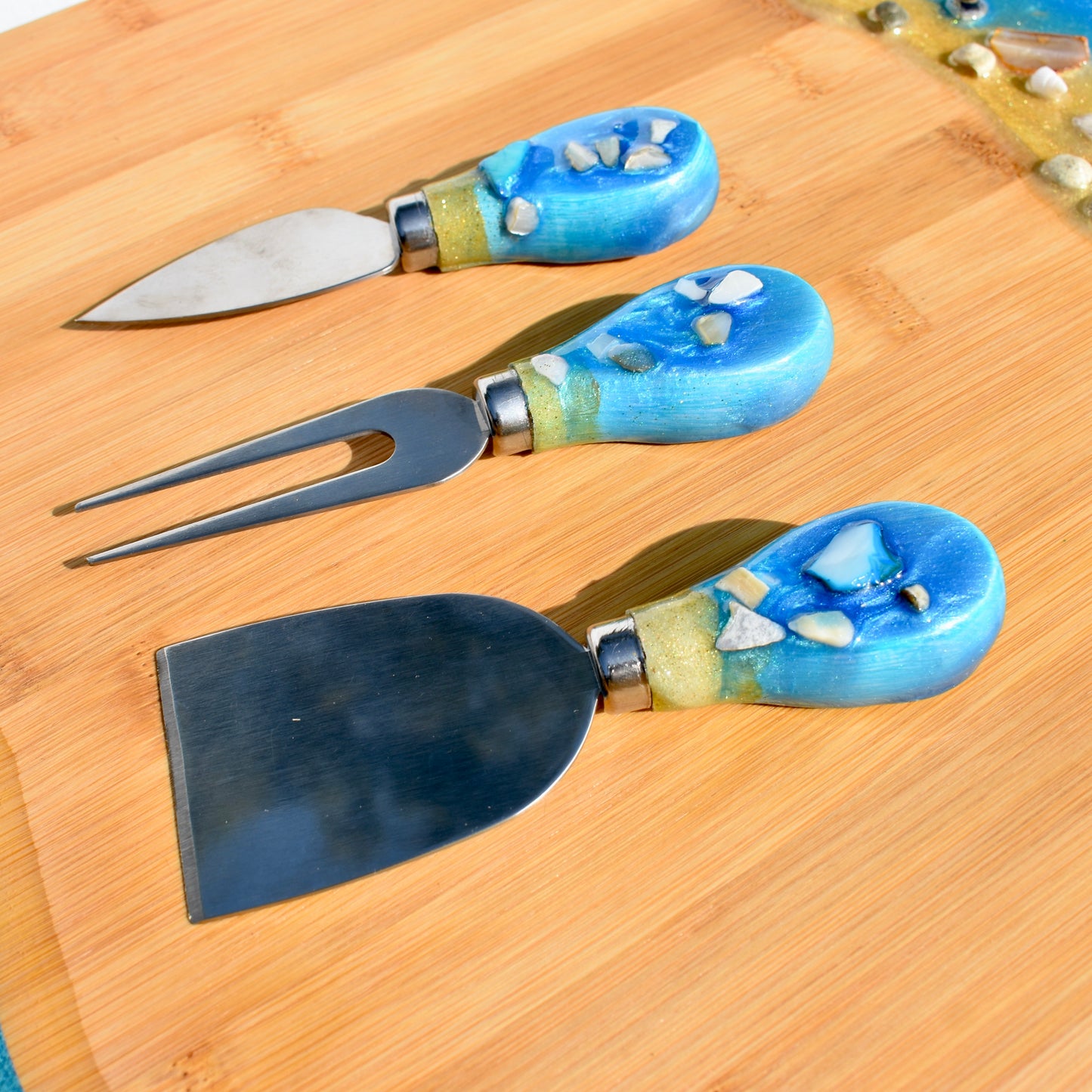 4-Piece Gourmet Cheese Tool Set • 3-Piece Beach Themed Cheese Knife Set • Custom Cheese Tools Set
