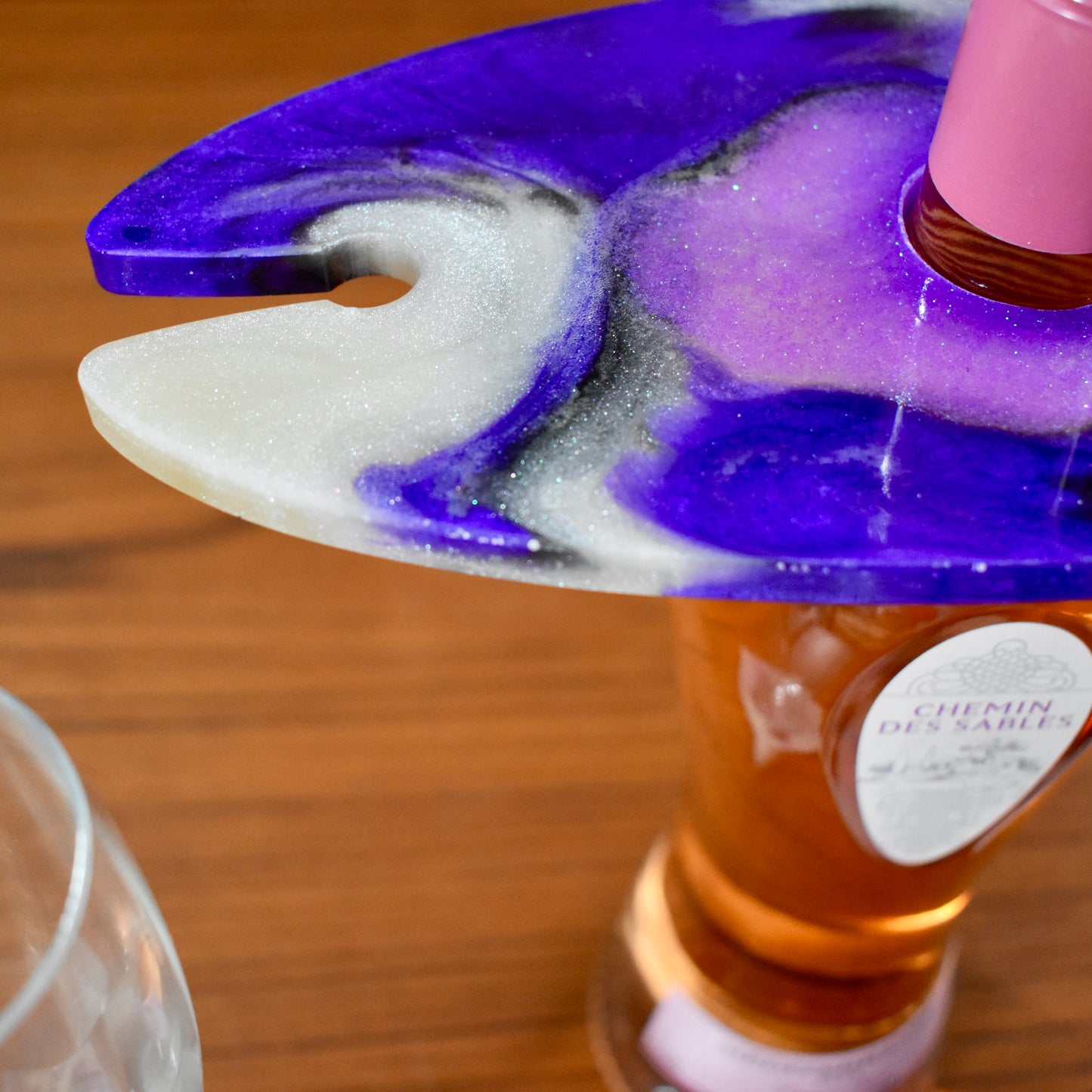 Pink & White/Purple & White Wine Butler-Bottle Caddy