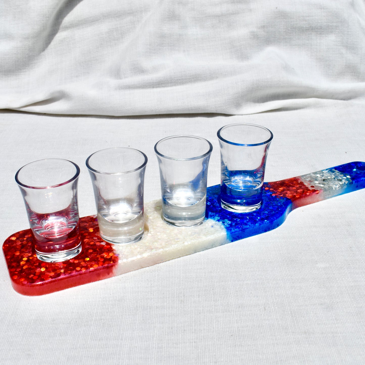 Patriotic Shot Glass Paddle ๐บ๐ธ Red White & Blue Shot Glass Paddle ๐บ๐ธ USA Beer Flight