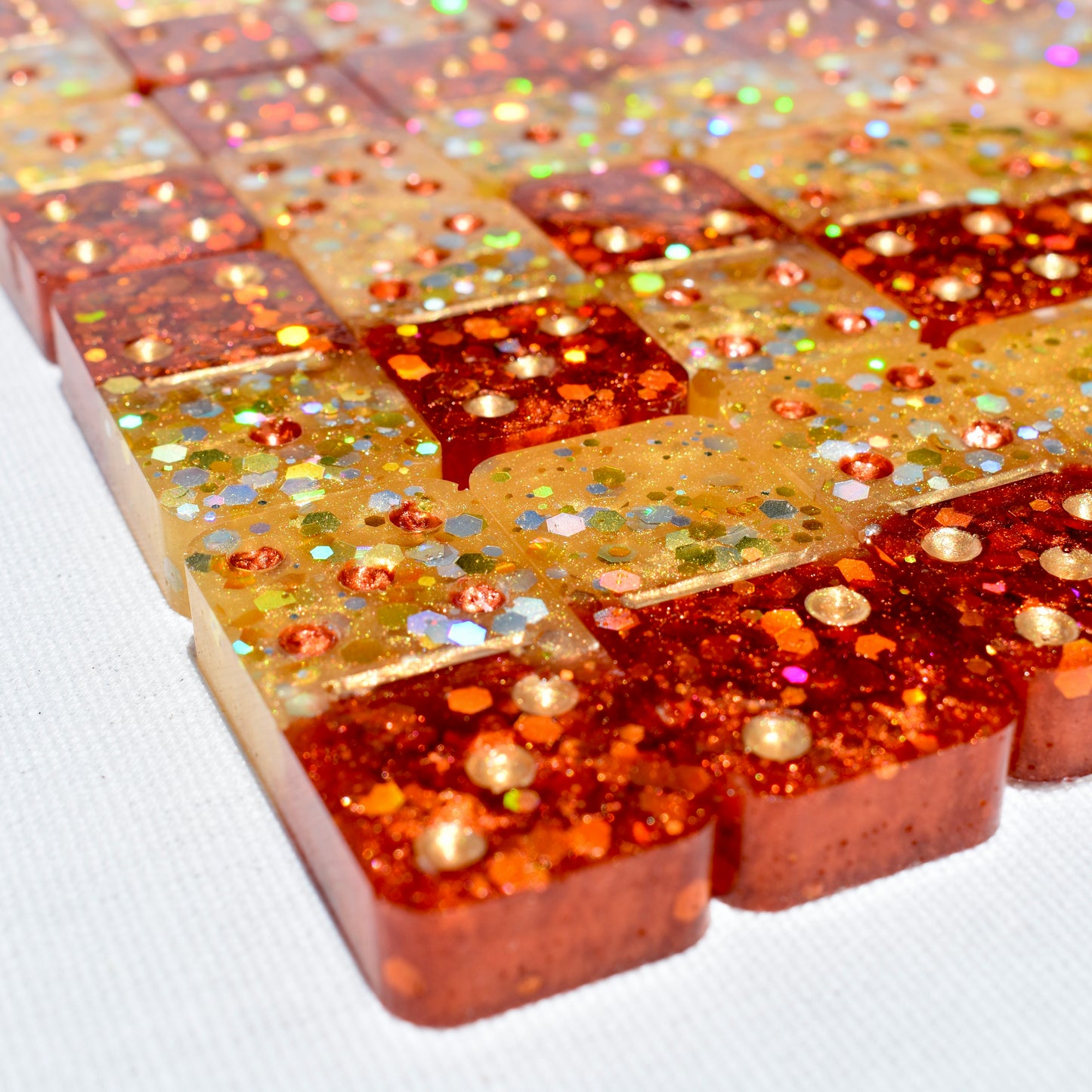 Fall Resin Dominoes Set • Personalized Domino Gift Set • Made-to-Order Dominoes Gift