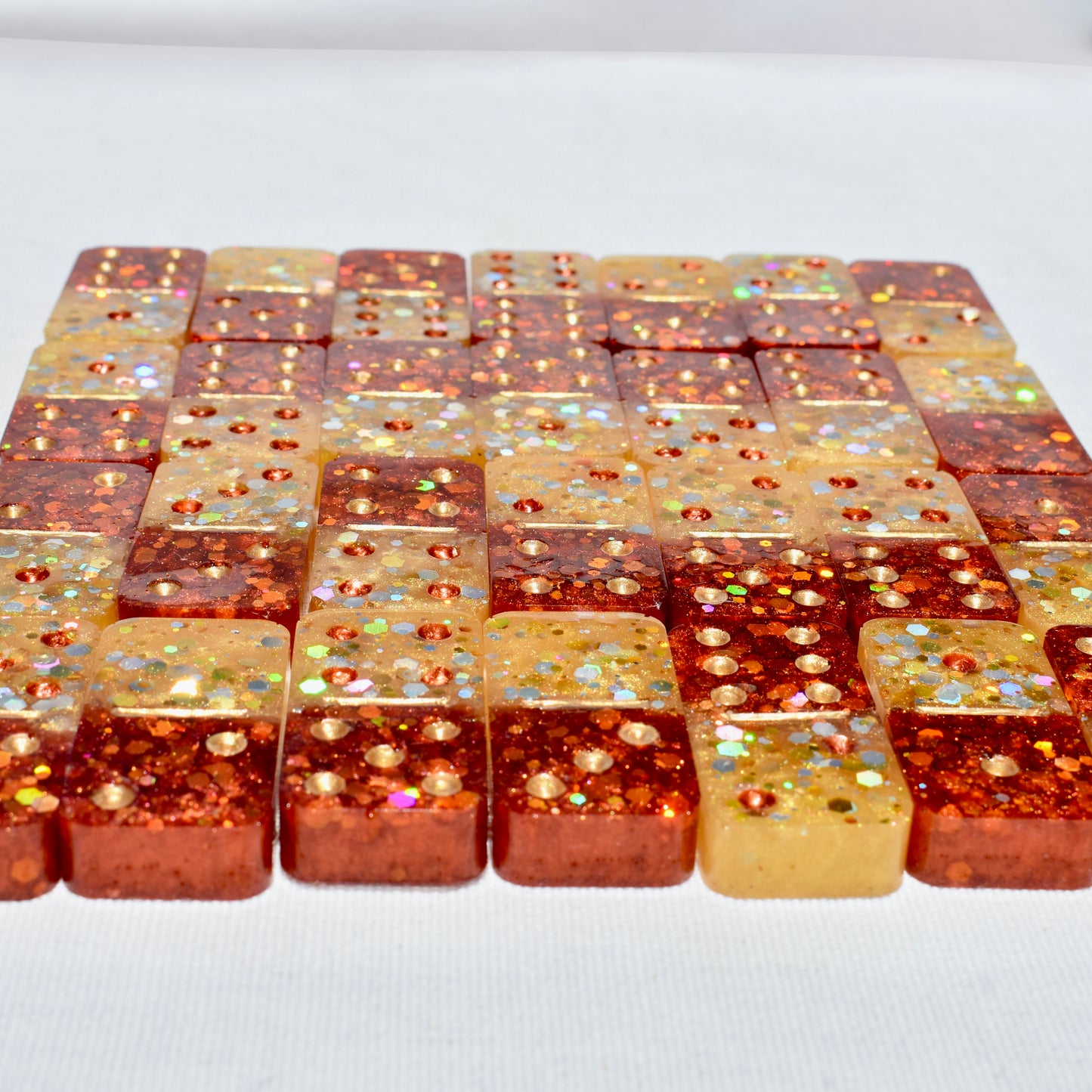 Fall Resin Dominoes Set • Personalized Domino Gift Set • Made-to-Order Dominoes Gift