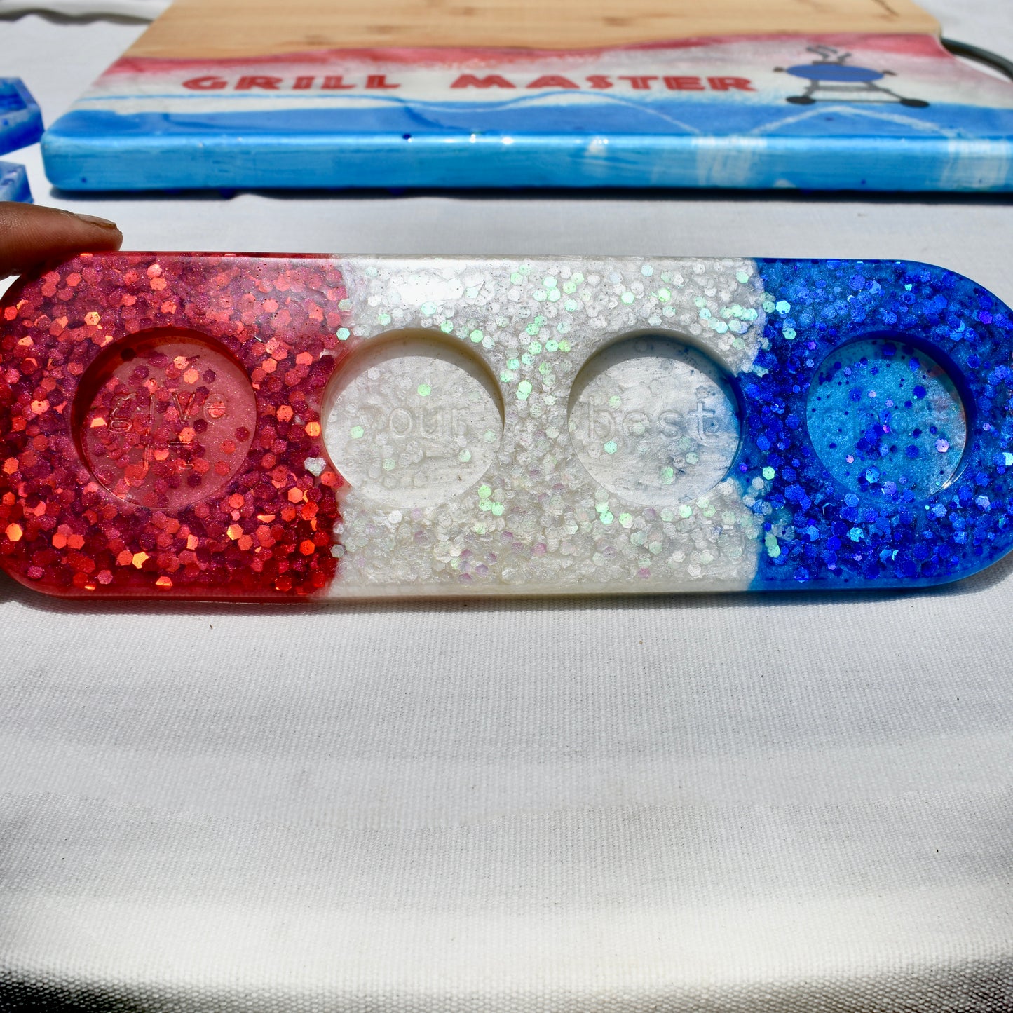 Patriotic Shot Glass Paddle ๐บ๐ธ Red White & Blue Shot Glass Paddle ๐บ๐ธ USA Beer Flight