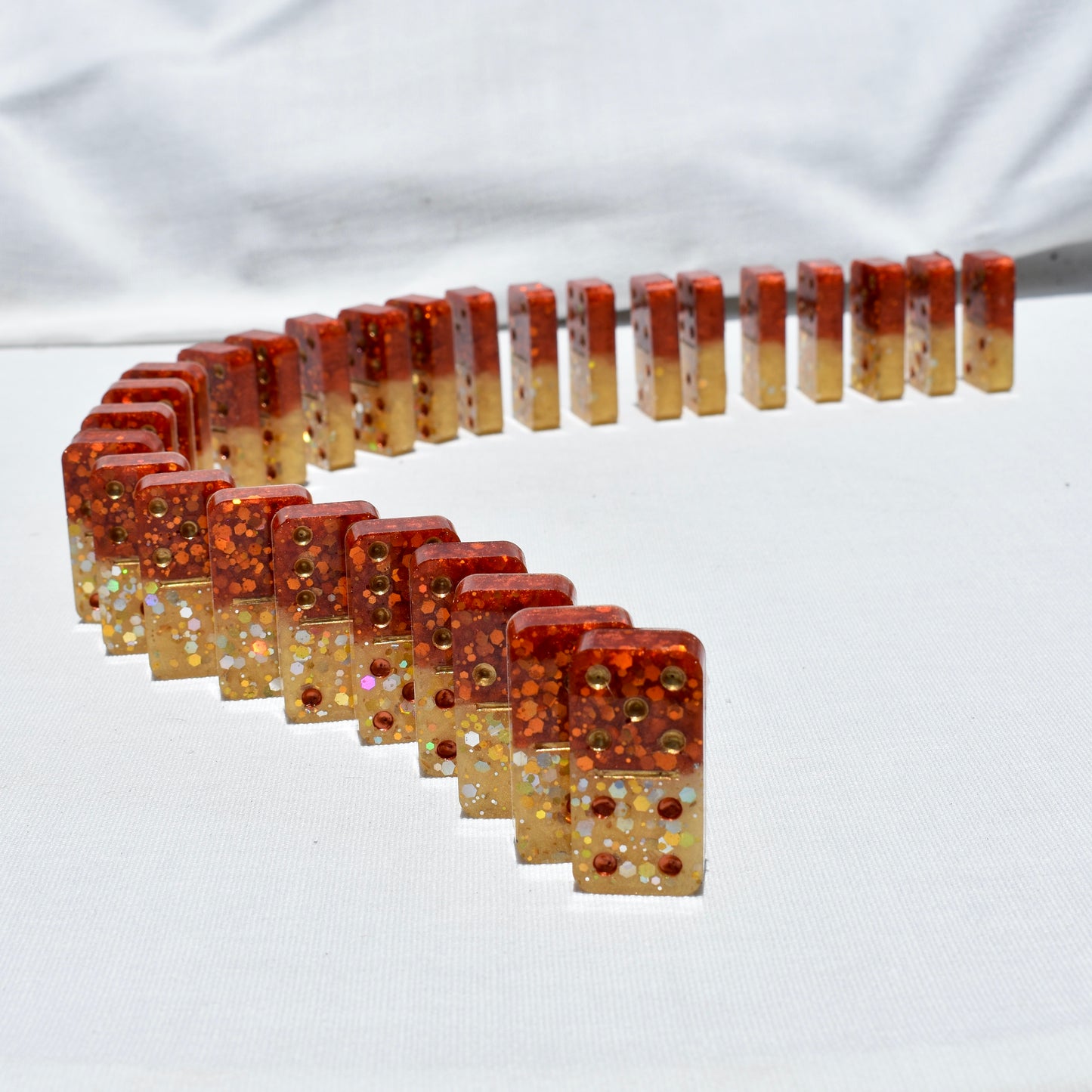 Fall Resin Dominoes Set • Personalized Domino Gift Set • Made-to-Order Dominoes Gift