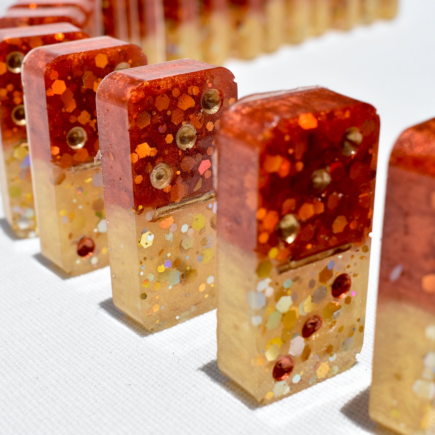 Fall Resin Dominoes Set • Personalized Domino Gift Set • Made-to-Order Dominoes Gift