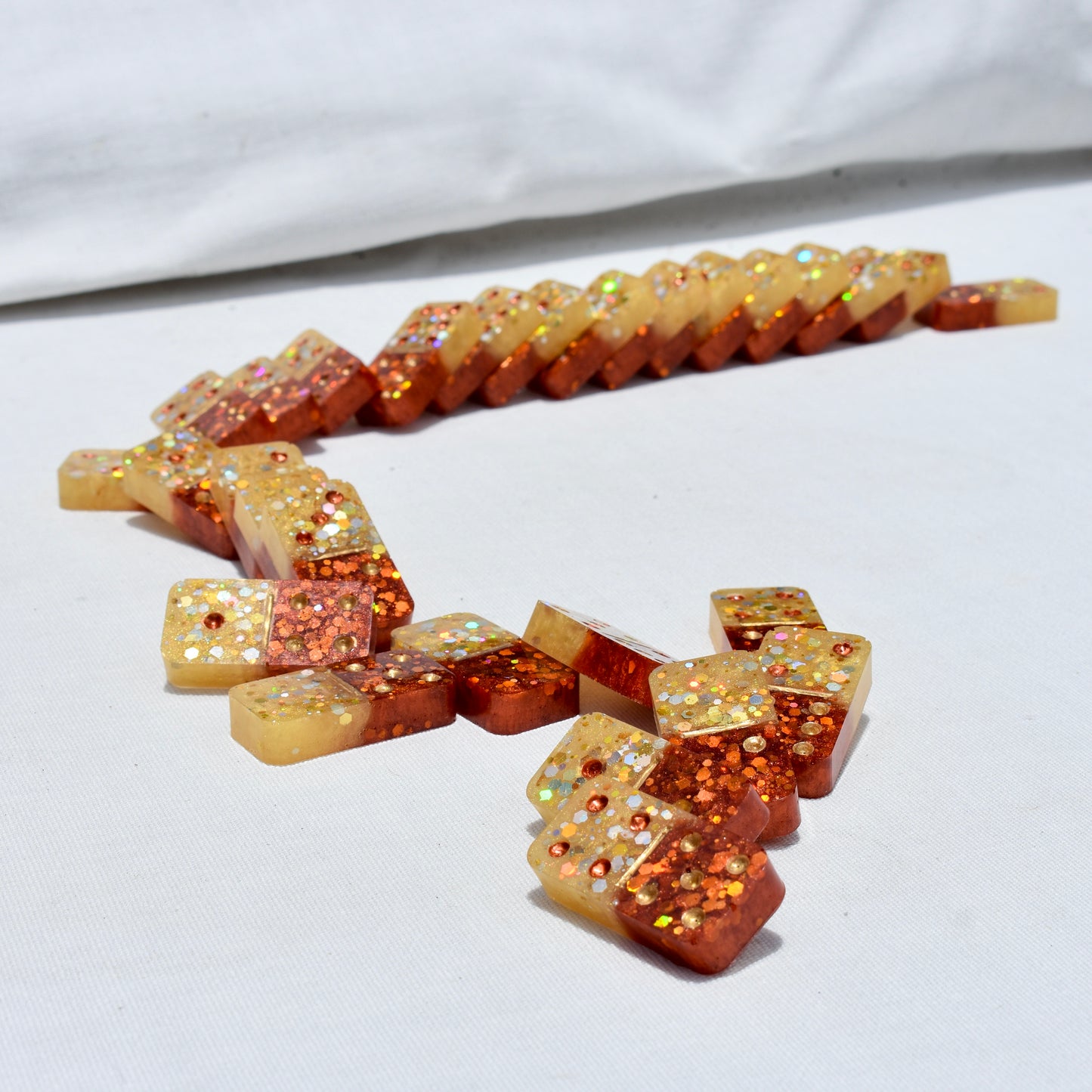 Fall Resin Dominoes Set • Personalized Domino Gift Set • Made-to-Order Dominoes Gift