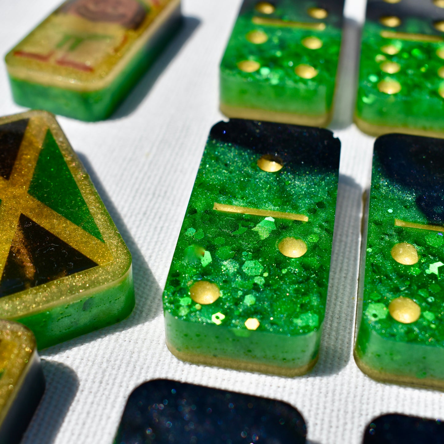 Jamaican Themed Dominoes • Jamaican Flag Dominos • Double Six Dominos Set