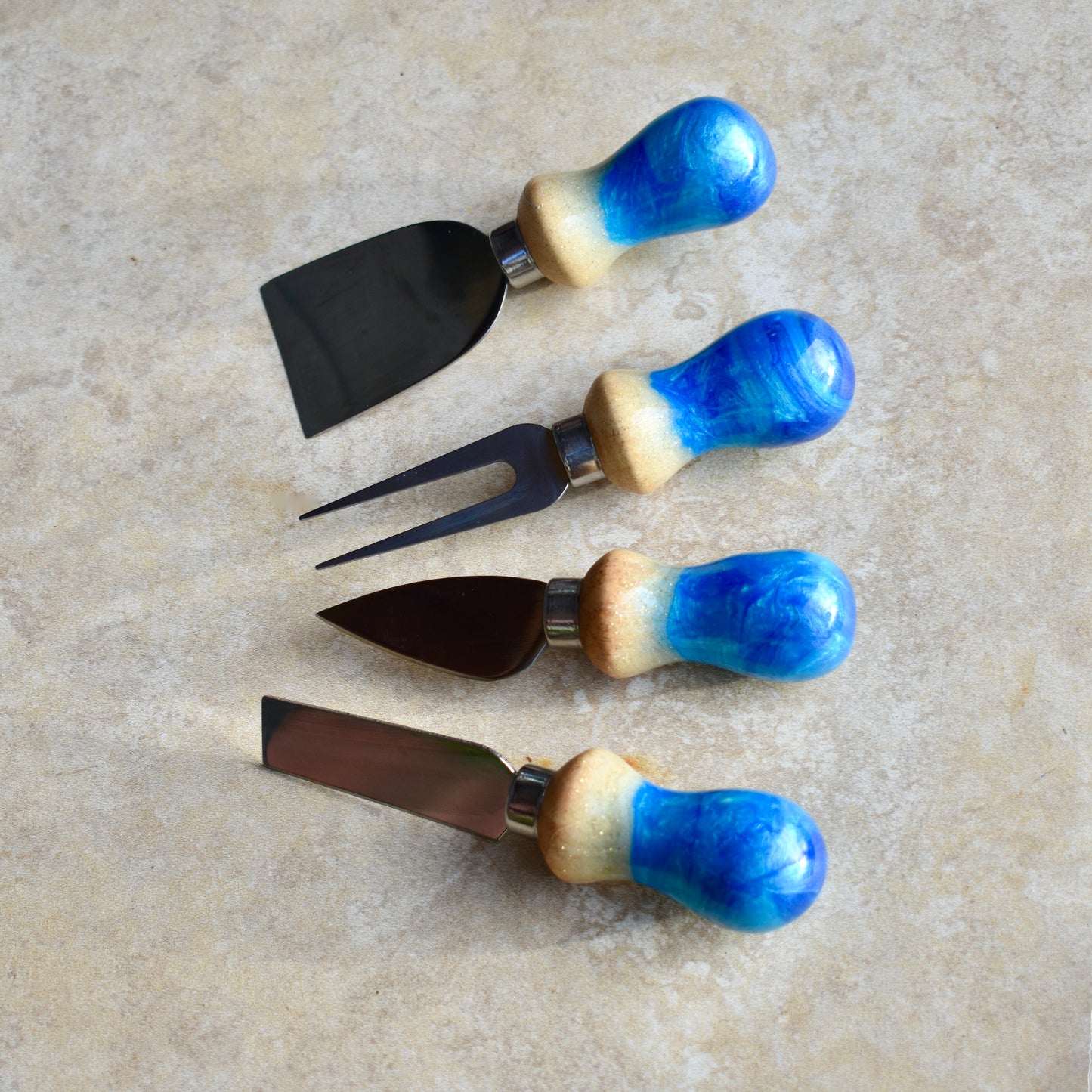 4-Piece Gourmet Cheese Tool Set • 3-Piece Beach Themed Cheese Knife Set • Custom Cheese Tools Set