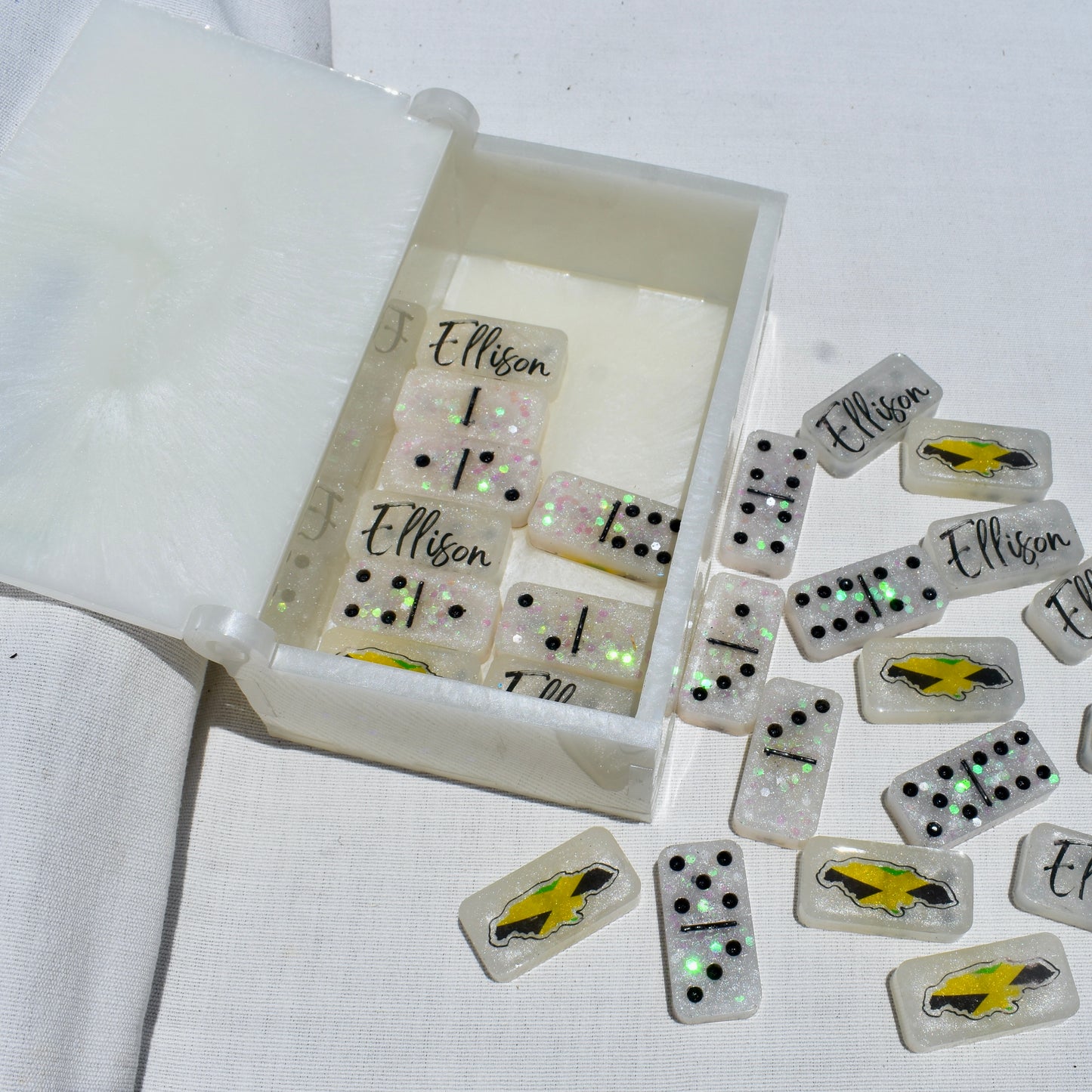 Personalized Domino Gift Set • Custom Resin Dominoes Set