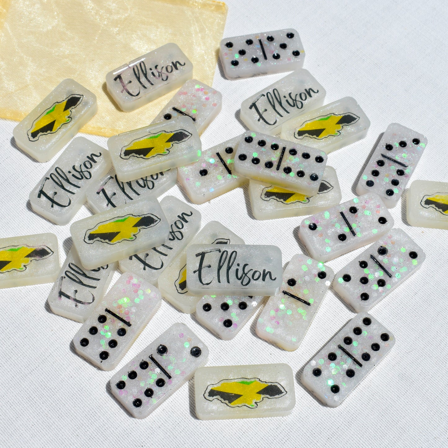 Personalized Domino Gift Set • Custom Resin Dominoes Set