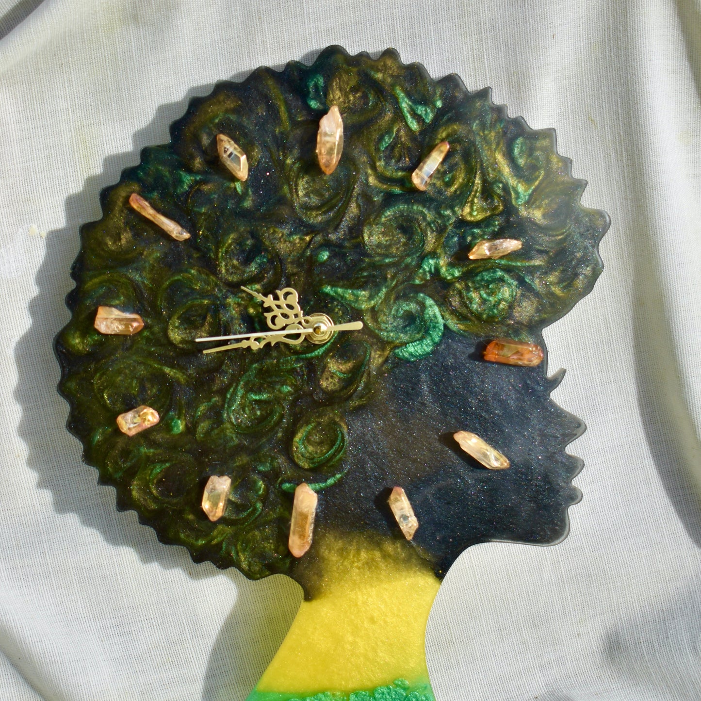 Jamaican Wall Clock • Afro Lady Wall Clock