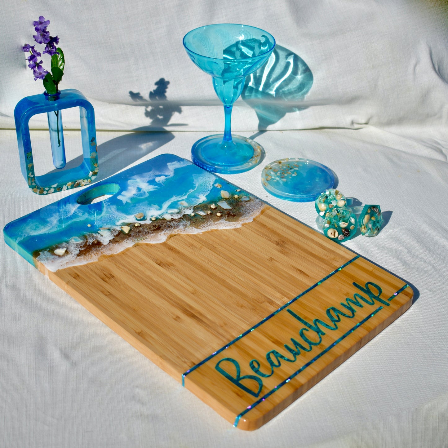 Personalized Beach Themed Charcuterie Board