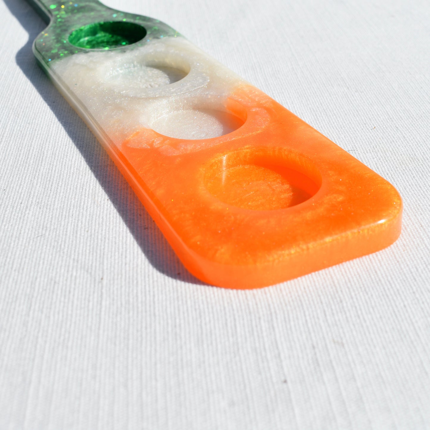 🇮🇪Tri-color Irish Themed Shot Glass Paddle - Green • White • Orange Shot Glass