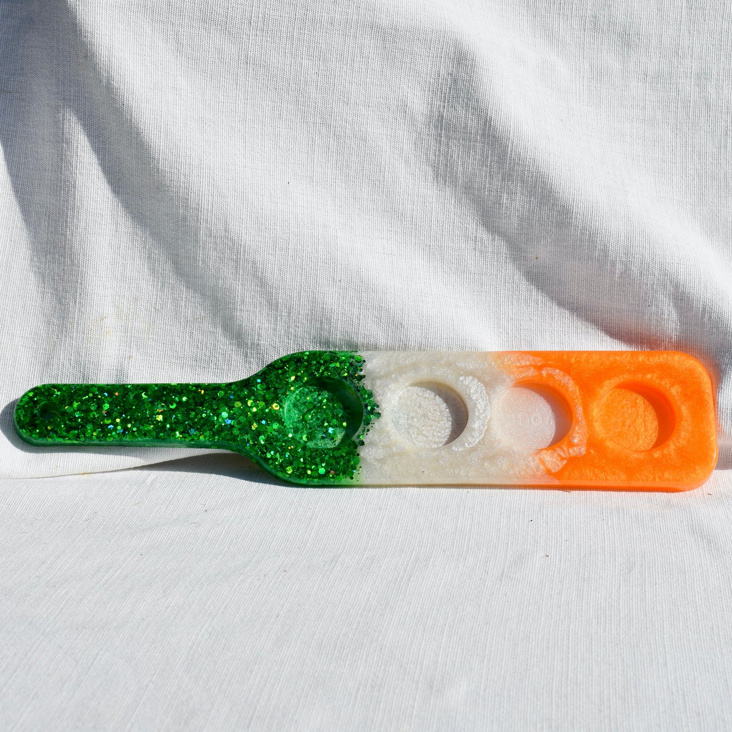 🇮🇪Tri-color Irish Themed Shot Glass Paddle - Green • White • Orange Shot Glass