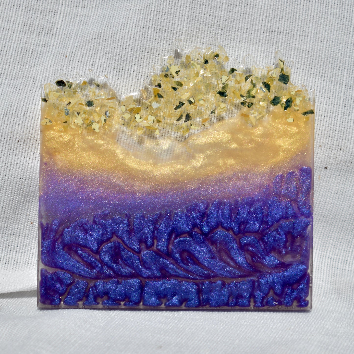 Elegant Wave Edge Resin Coasters • Holiday Coaster Set