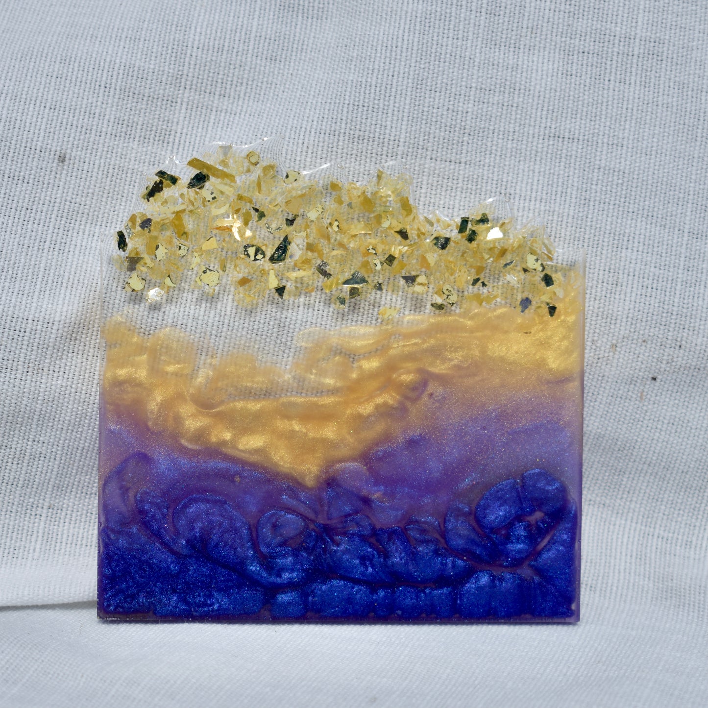 Elegant Wave Edge Resin Coasters • Holiday Coaster Set