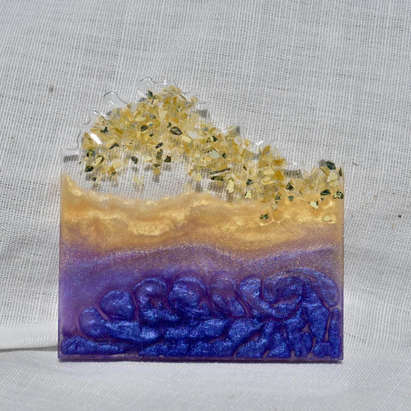 Elegant Wave Edge Resin Coasters • Holiday Coaster Set
