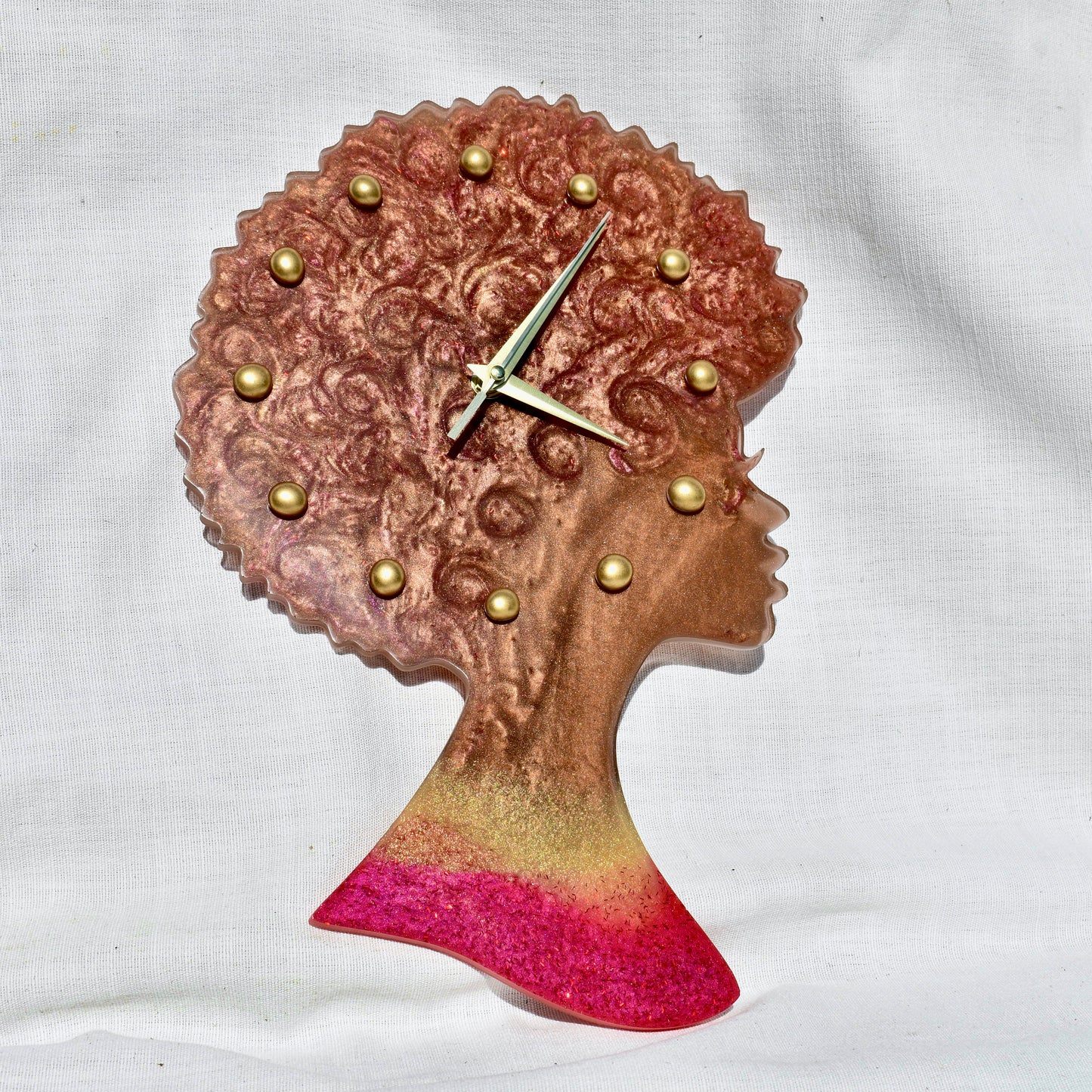 Afro Lady Wall Clock • Black Woman Wall Clock • Diva Wall Clock