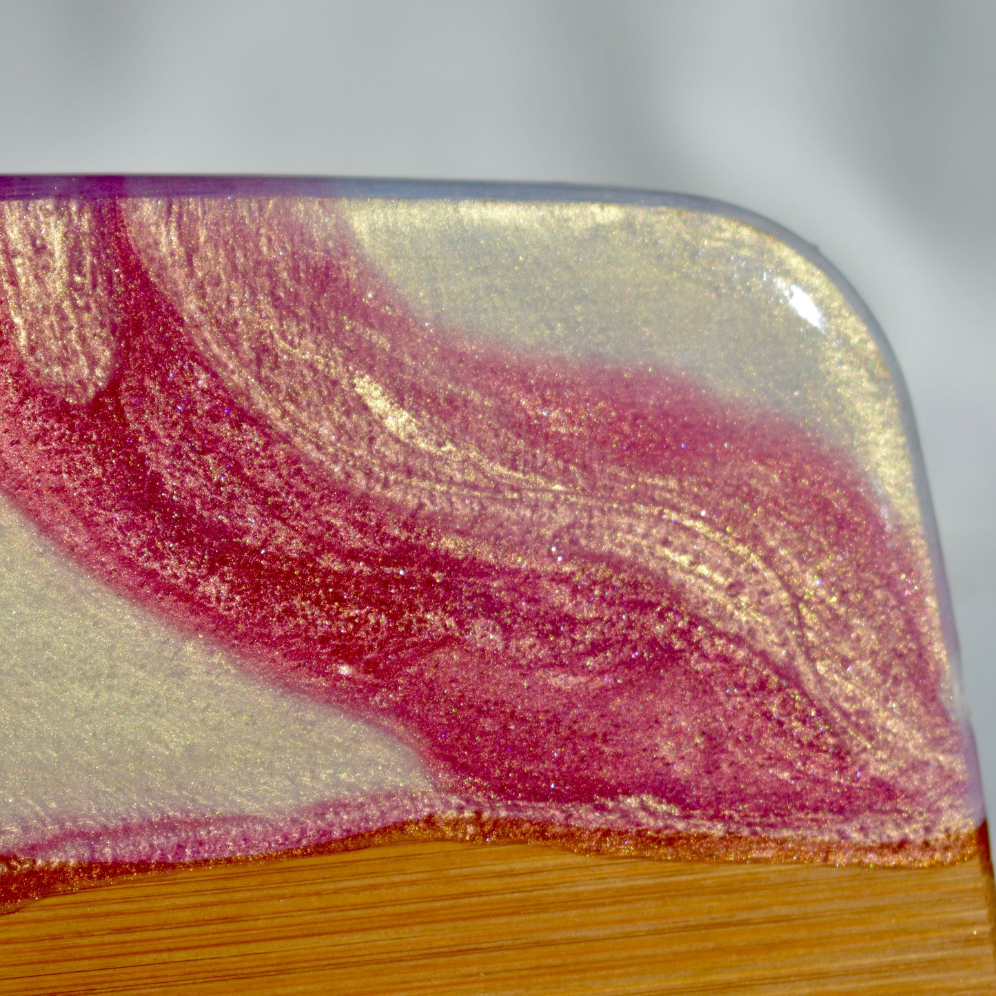 Romantic Rose Quartz Coasters & Snack Board Set