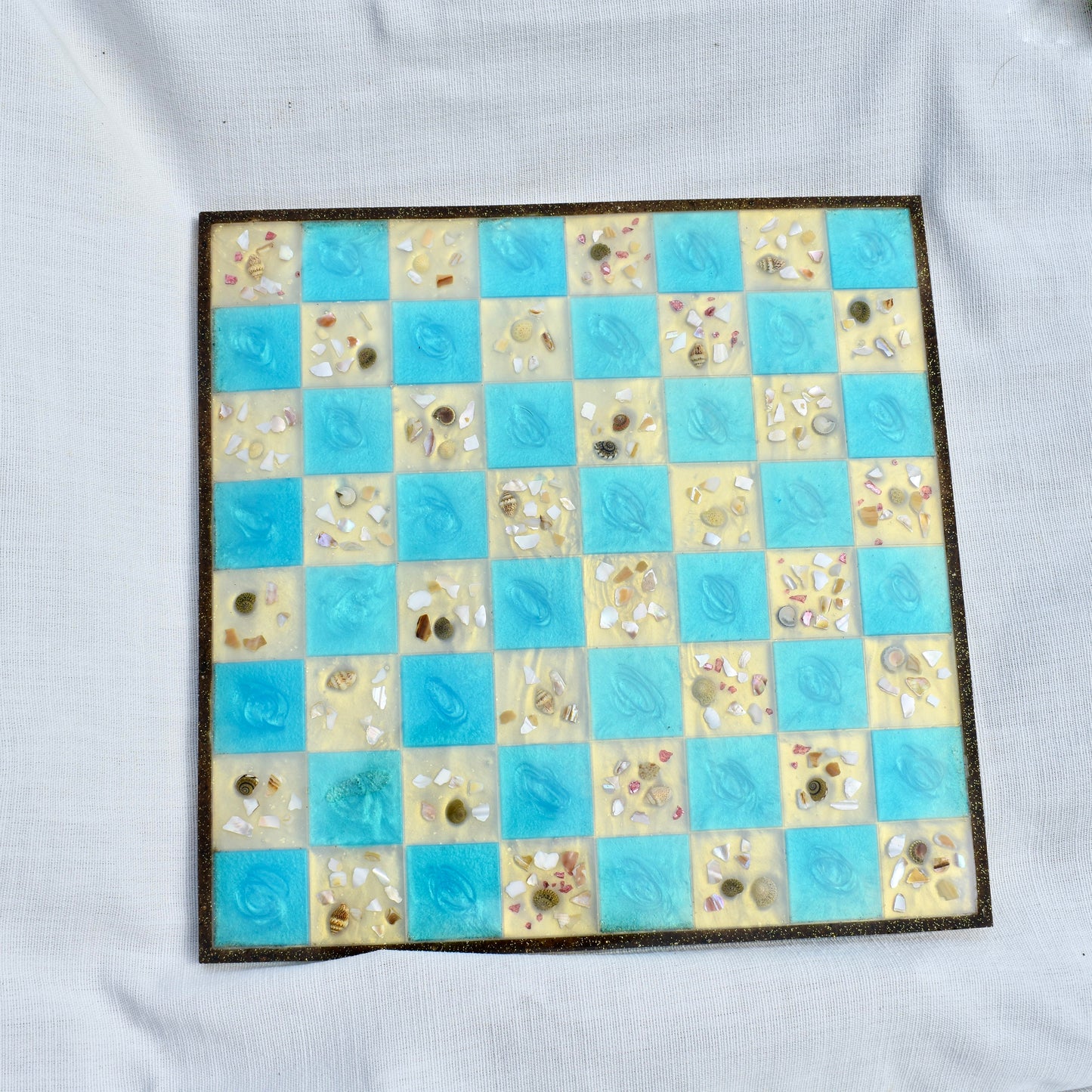 Premium Beach Themed Chess Set • Ocean Chess Set • Seashell Resin Chess Game (full set)