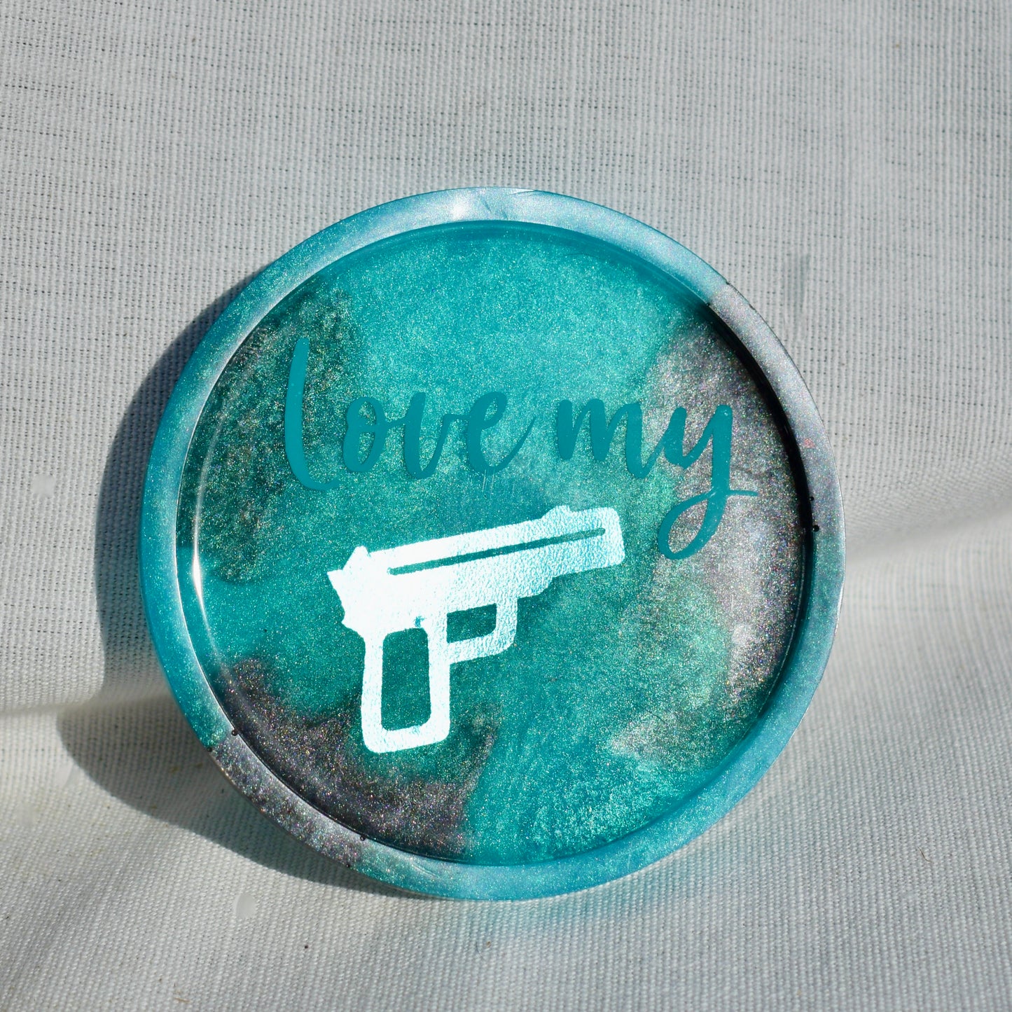 Female Gun Lover Coasters & Snack Board Set