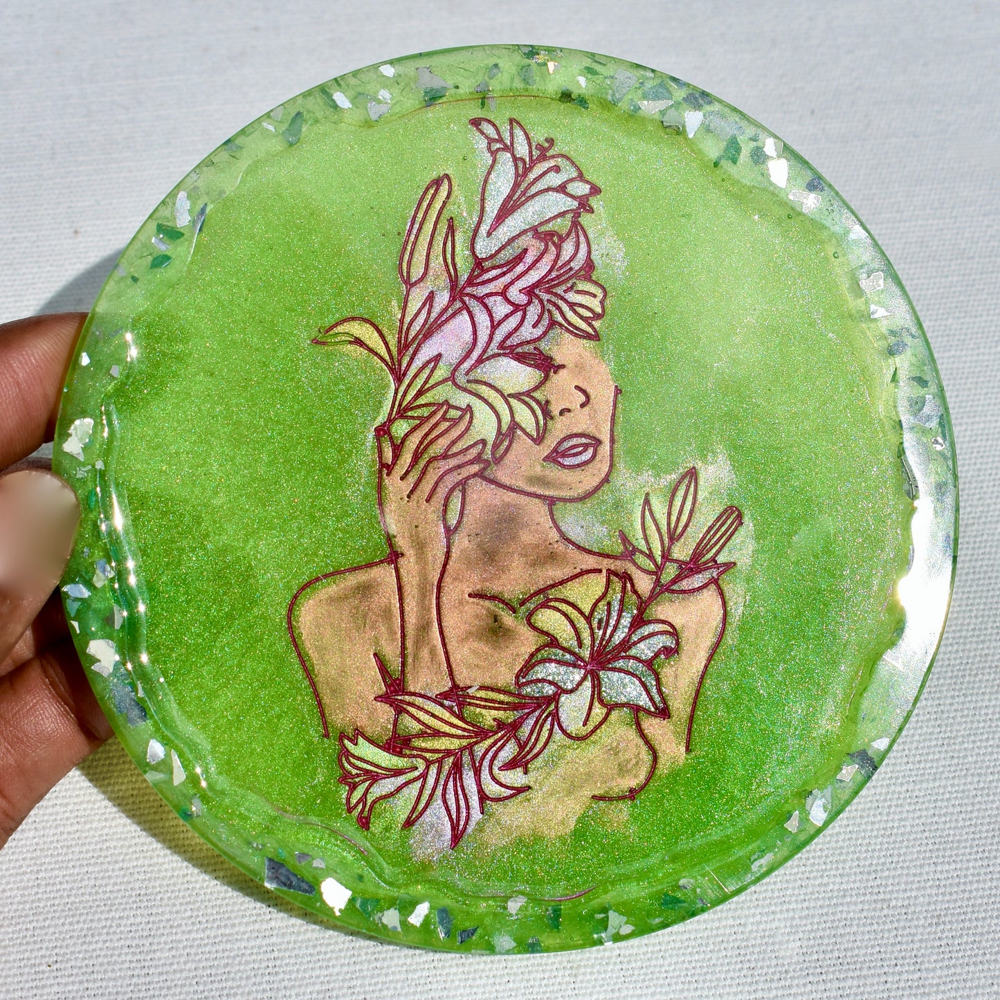 Female Floral Line Art Coasters • Women’s History Month Coasters • Shero Coasters (Asst. Colors)