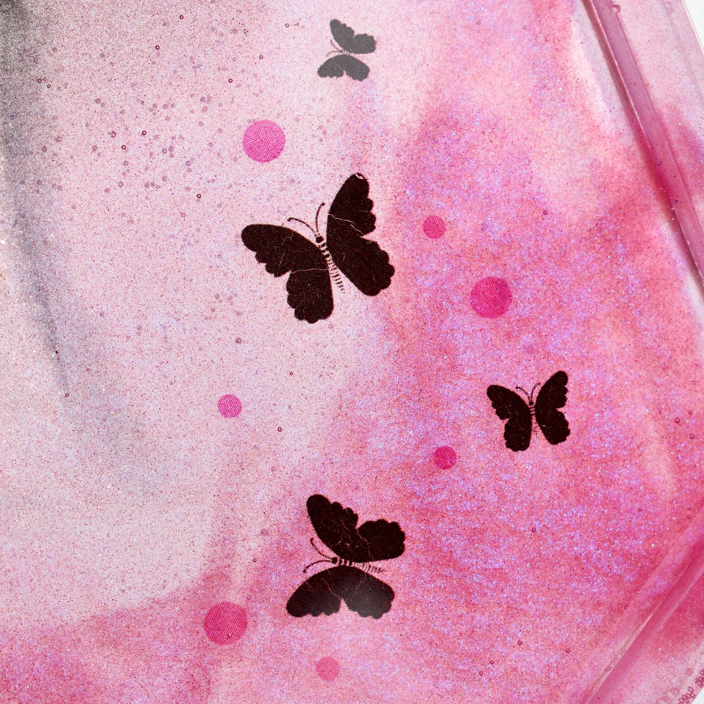 Butterfly Hexagon Coasters (Set of 4) • Pink & Black Butterfly Coaster Set