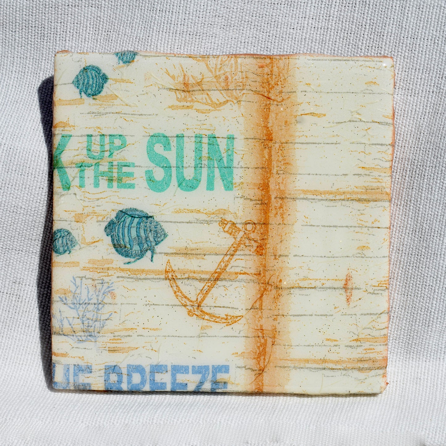 Beach Rules Ceramic Coasters ๐ Beach Lover Coasters Set ๐ Summer Vibes Coasters