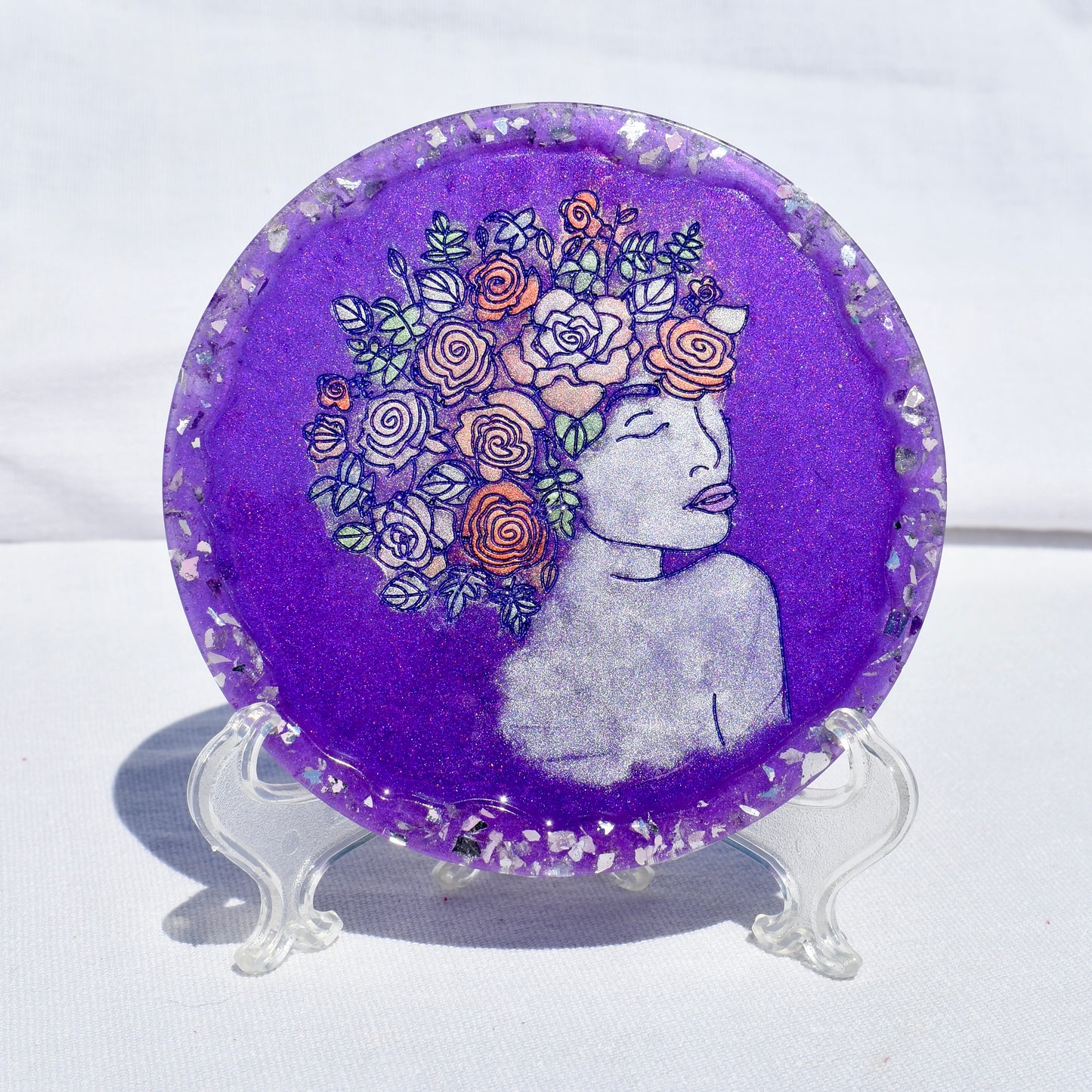 Female Floral Line Art Coasters • Women’s History Month Coasters • Shero Coasters (Asst. Colors)