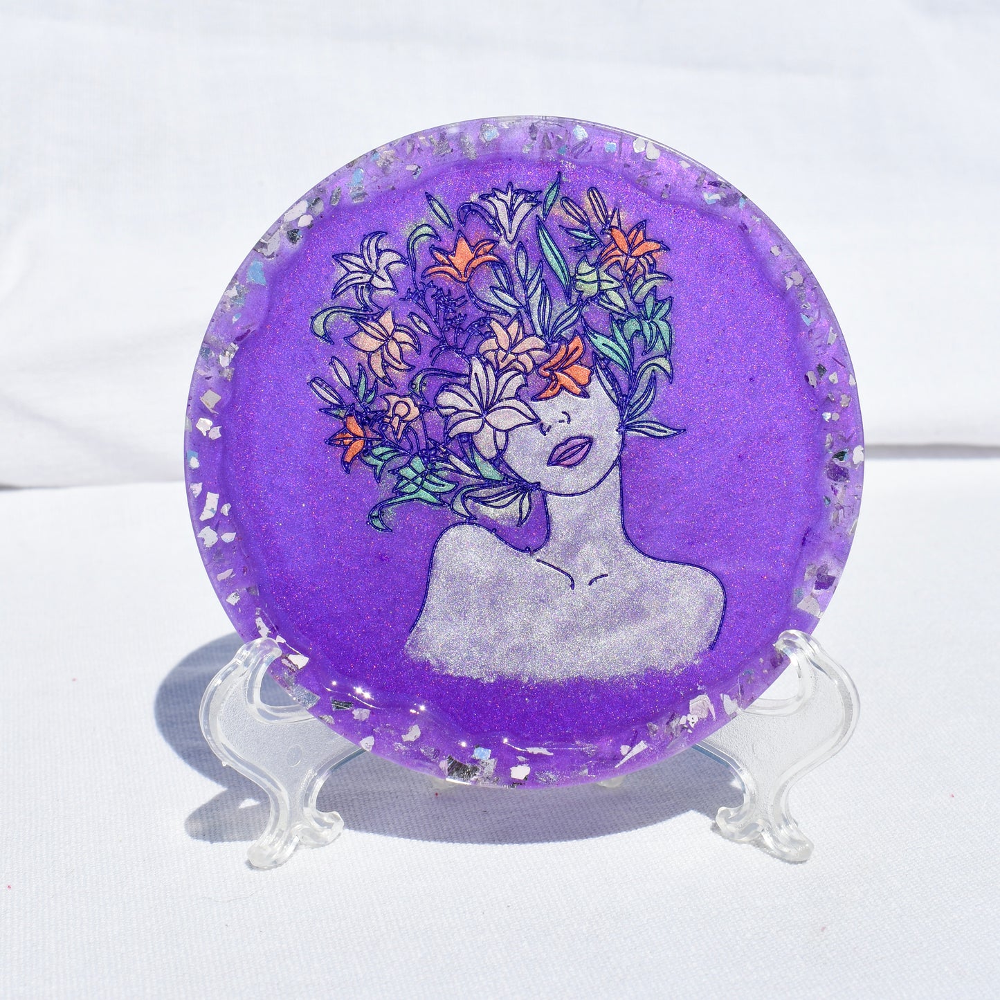 Female Floral Line Art Coasters • Women’s History Month Coasters • Shero Coasters (Asst. Colors)