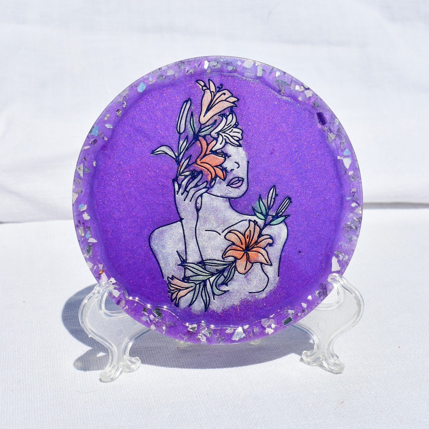Female Floral Line Art Coasters • Women’s History Month Coasters • Shero Coasters (Asst. Colors)