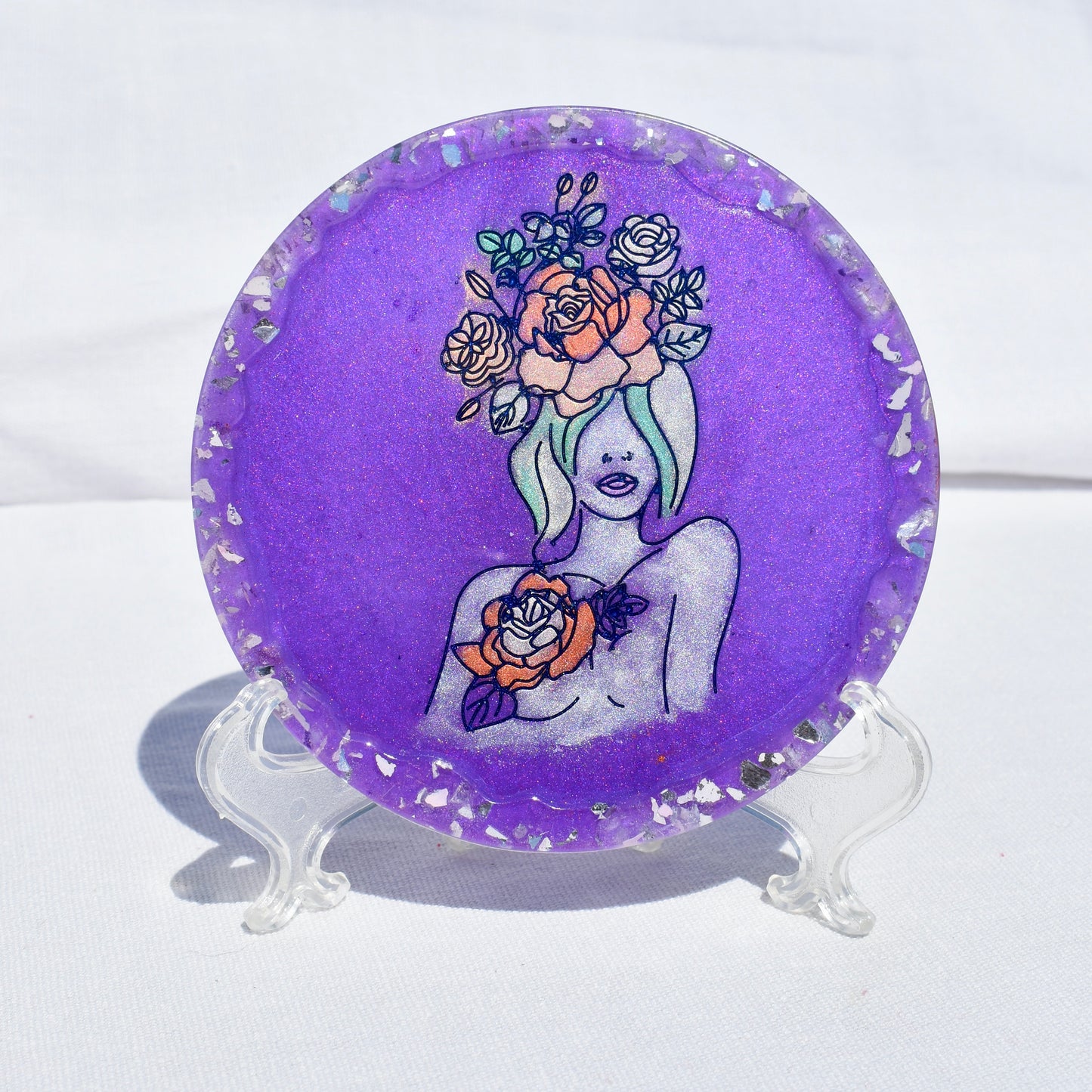 Female Floral Line Art Coasters • Women’s History Month Coasters • Shero Coasters (Asst. Colors)