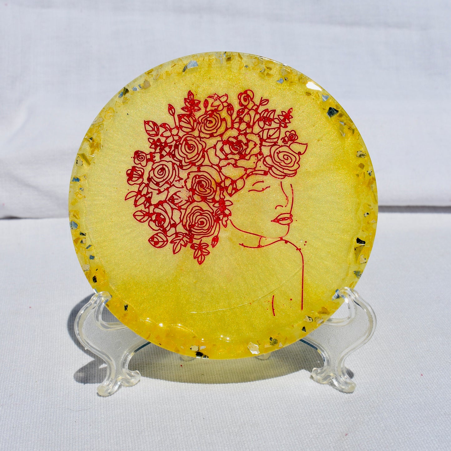 Female Floral Line Art Coasters • Women’s History Month Coasters • Shero Coasters (Asst. Colors)