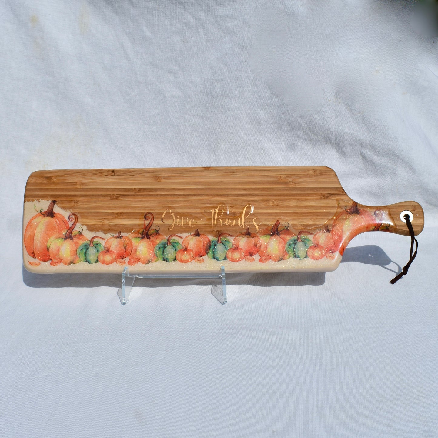 Pumpkin “Give Thanks” Bread Board • Pumpkin Vibe Charcuterie Board