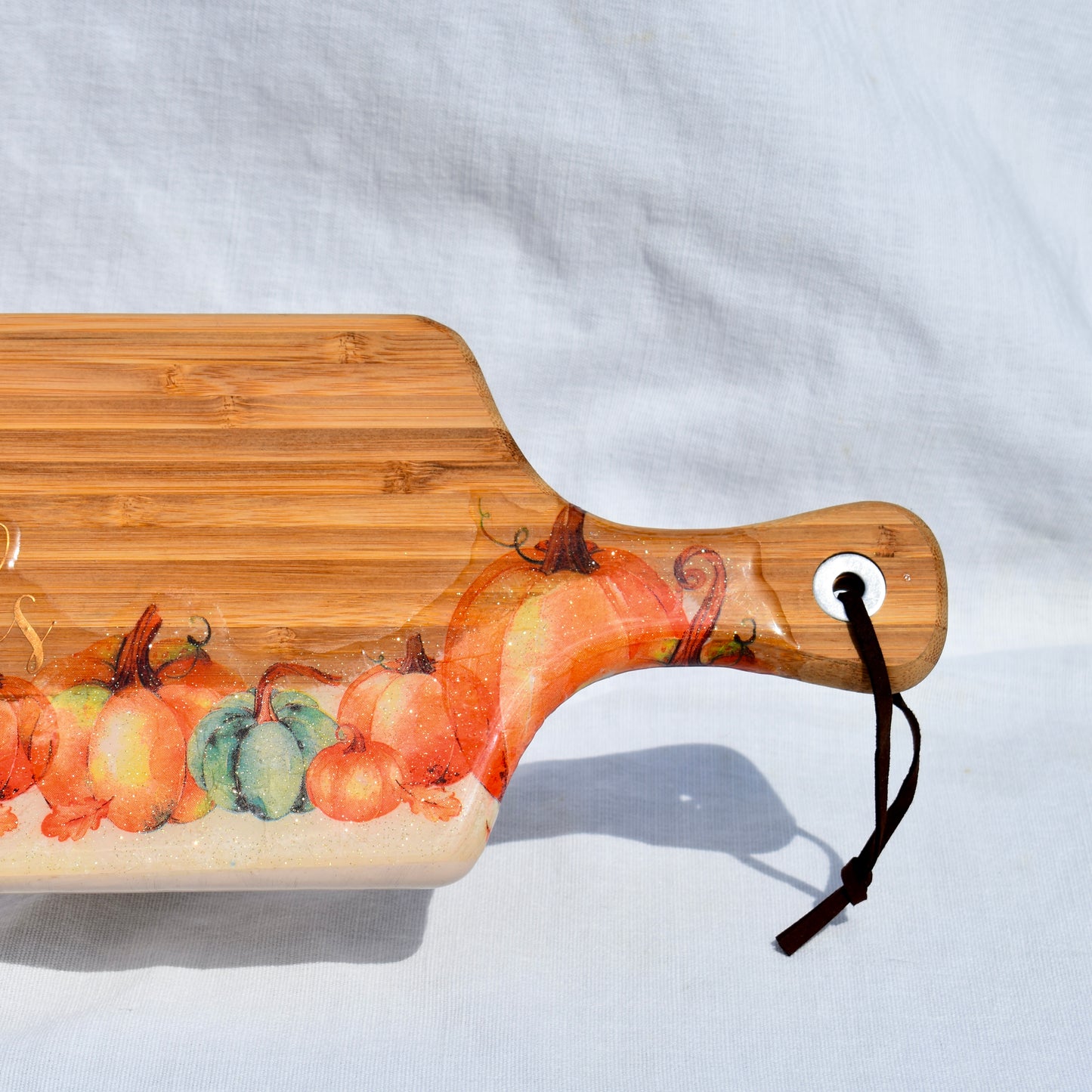 Pumpkin “Give Thanks” Bread Board • Pumpkin Vibe Charcuterie Board