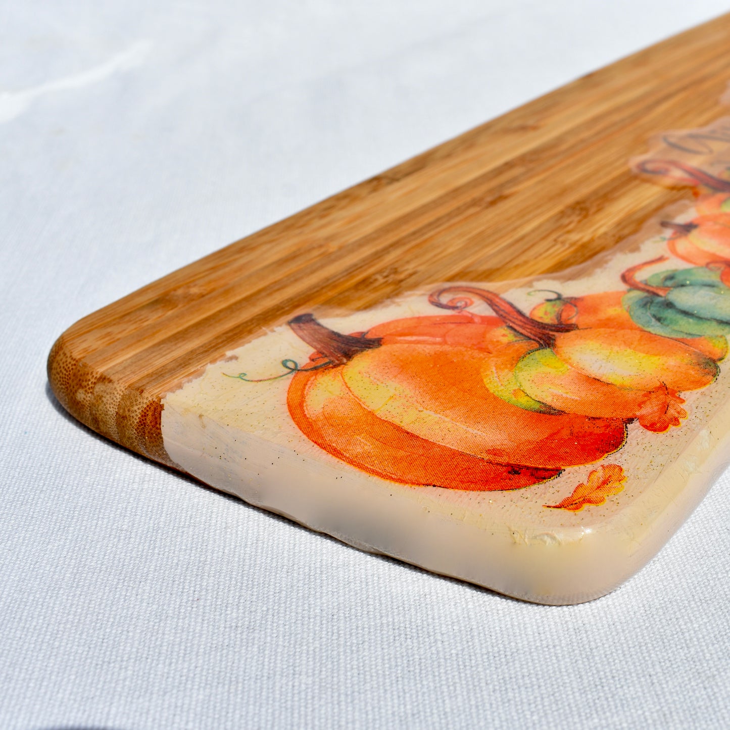 Pumpkin “Give Thanks” Bread Board • Pumpkin Vibe Charcuterie Board